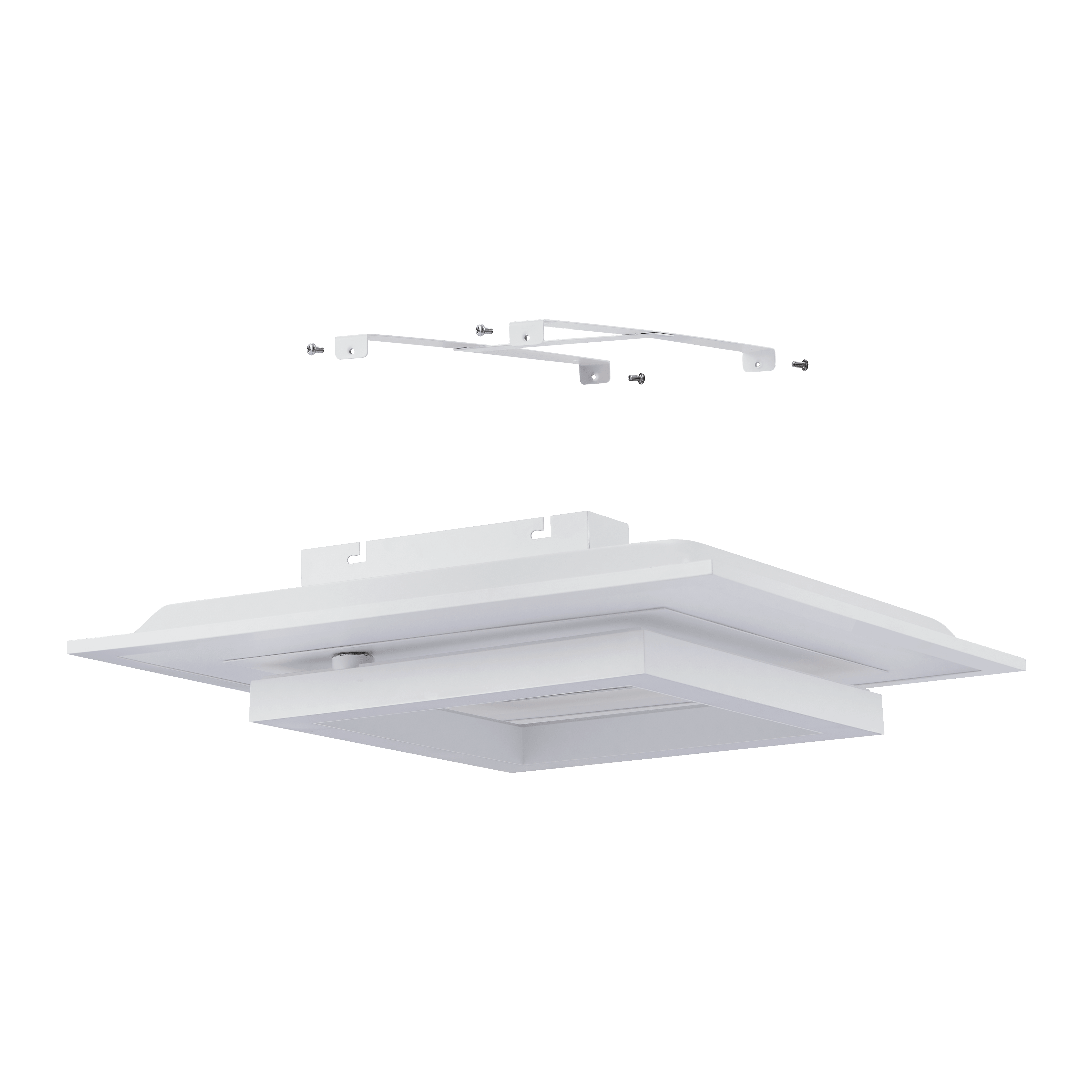 eglo connect savatarila z smart modern led square white ceiling flush Kitchen Lighting Close Up