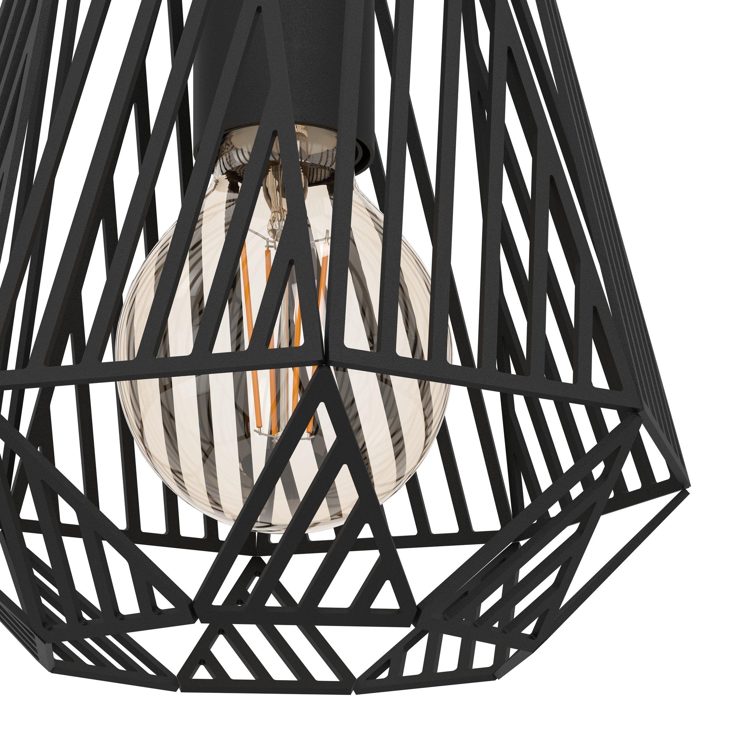 Eglo Stype 3 Light Black Diamond-Shaped Ceiling Pendant