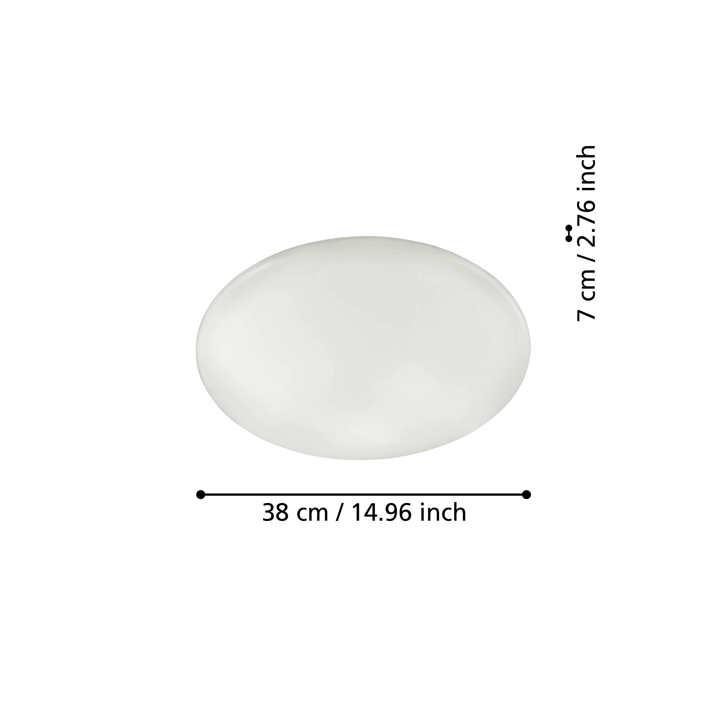 eglo connect totari z smart round led flush ceiling light 38cm living room close up