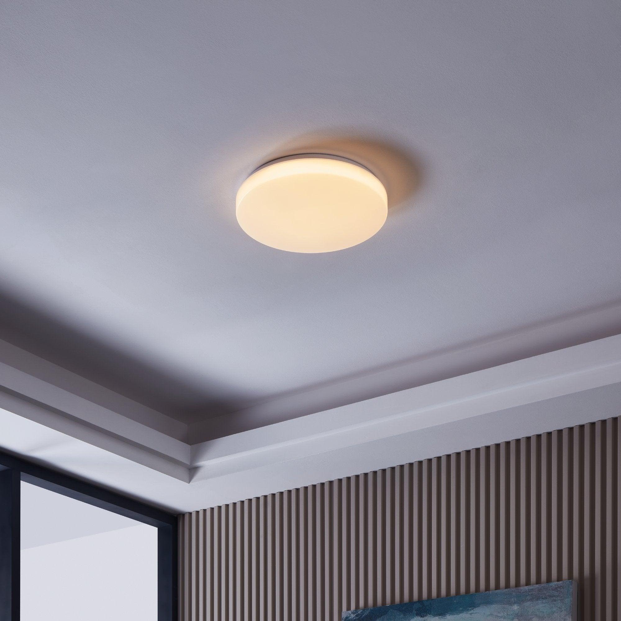 eglo connect totari z smart round led flush ceiling light 38cm