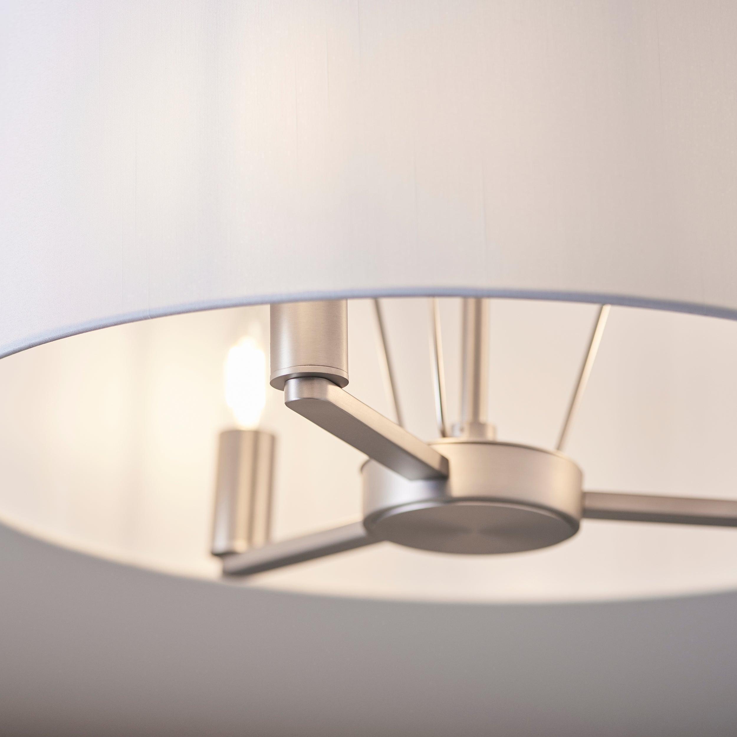 Endon Lighting Daley 3 Light Matt Nickel Pendant 60241 - detail shot