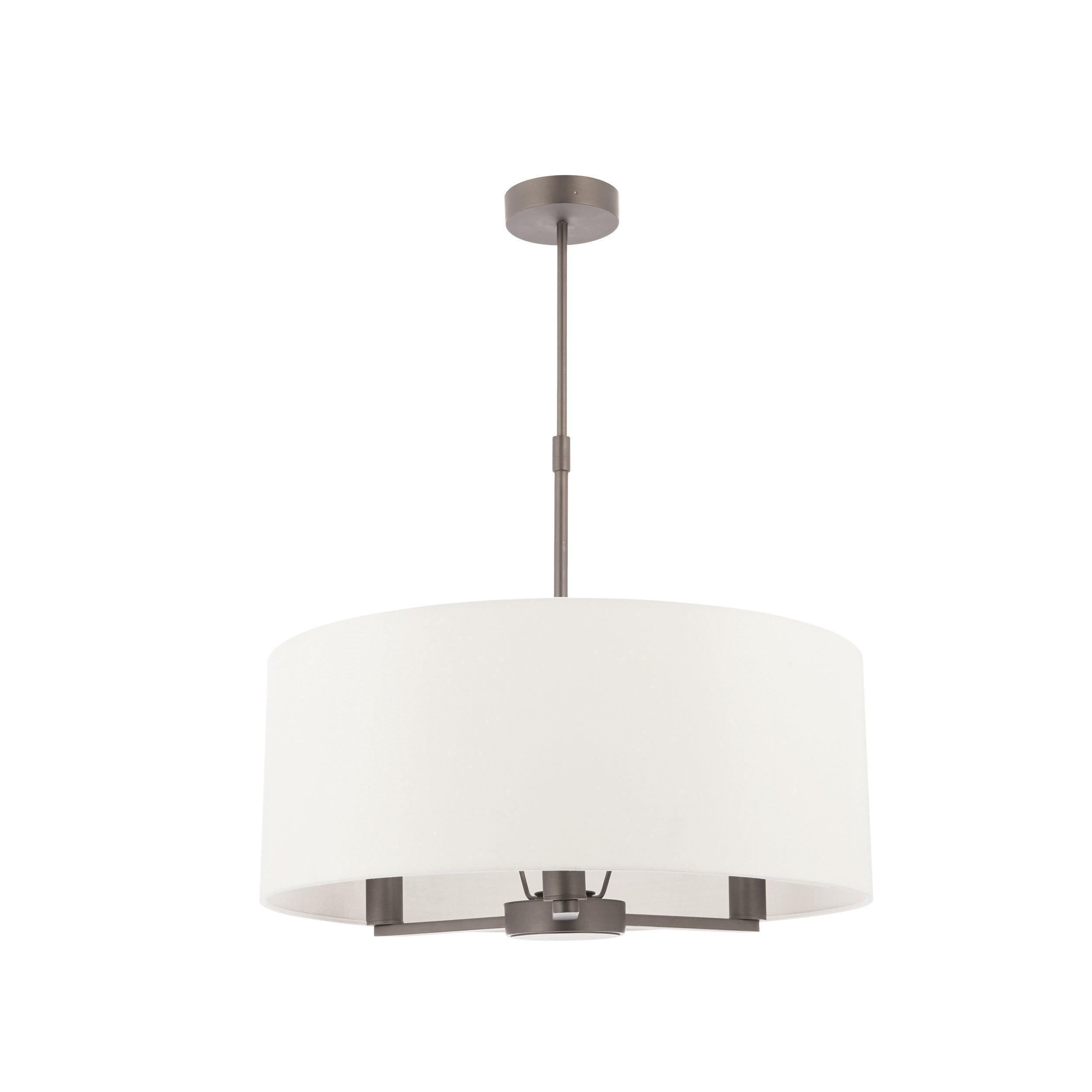 Endon Lighting Daley 3 Light Matt Nickel Pendant 60241 - unlit on a white background