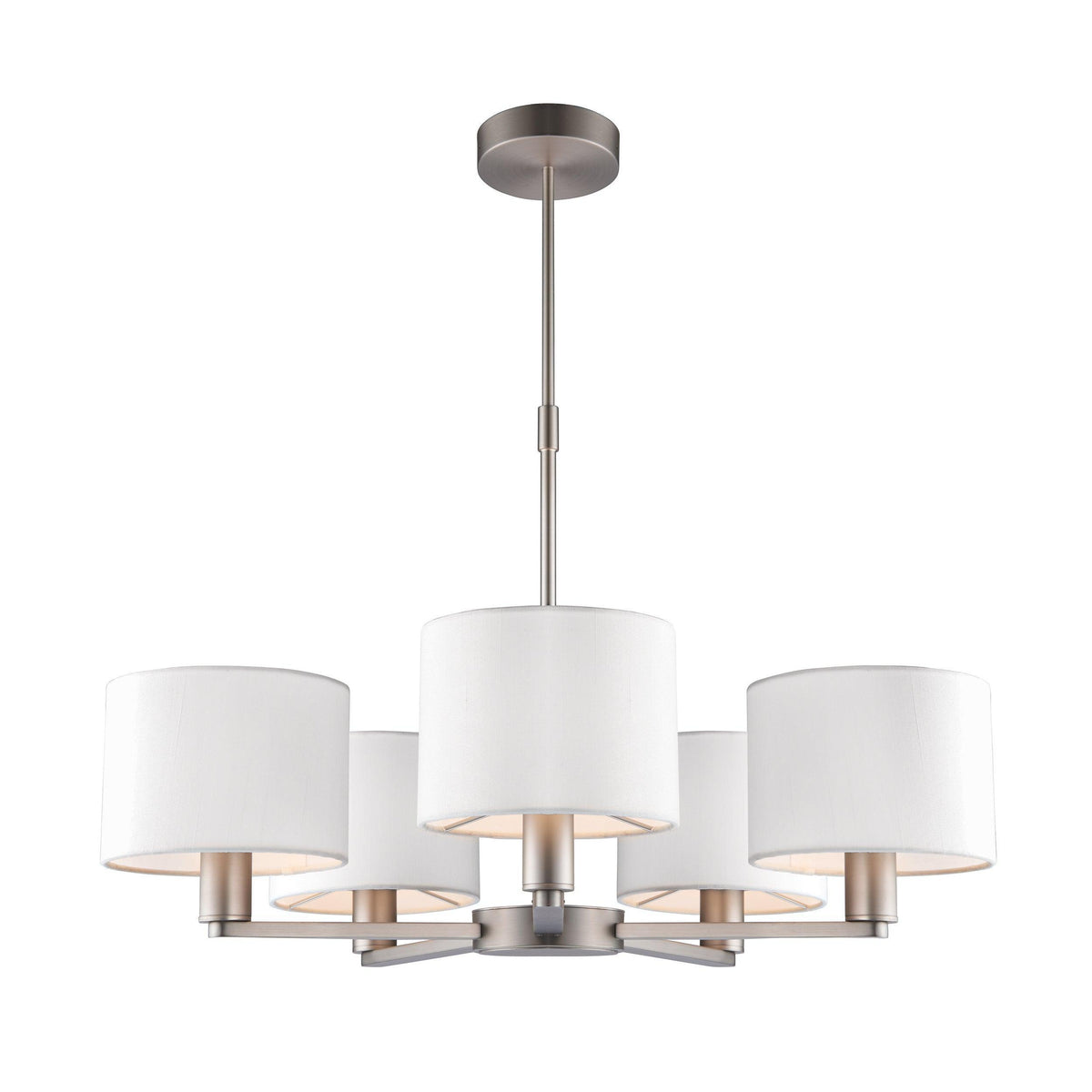 Endon Daley 5 Light Nickel Finish Ceiling Pendant-OPEN-BOX-BSL-270826