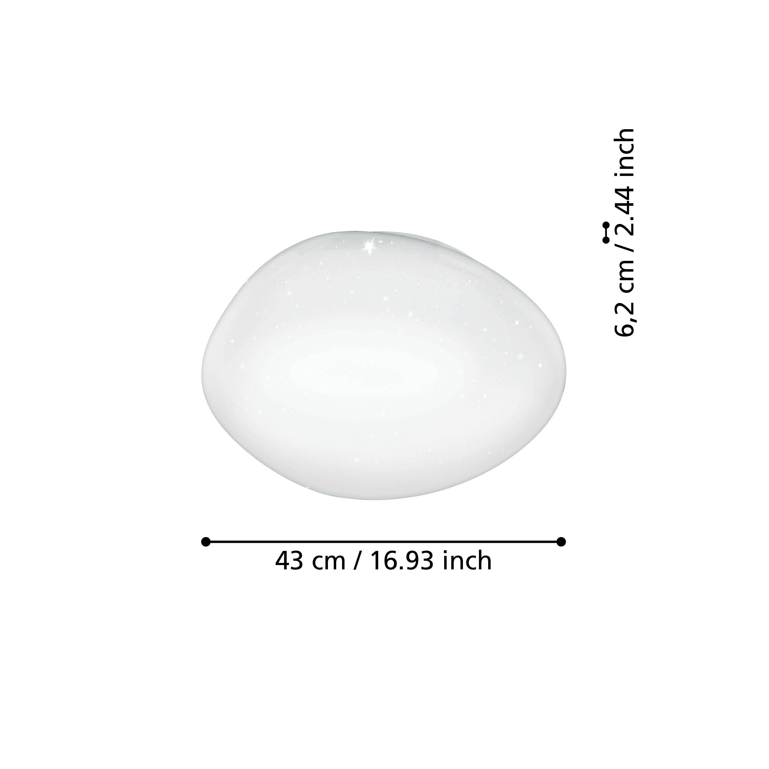 eglo connect sileras z smart led pebble shaped ceiling flush 43cm kitchen lighting