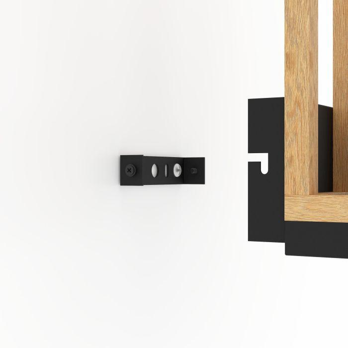 eglo nafferton black wooded framed wall light kitchen lighting