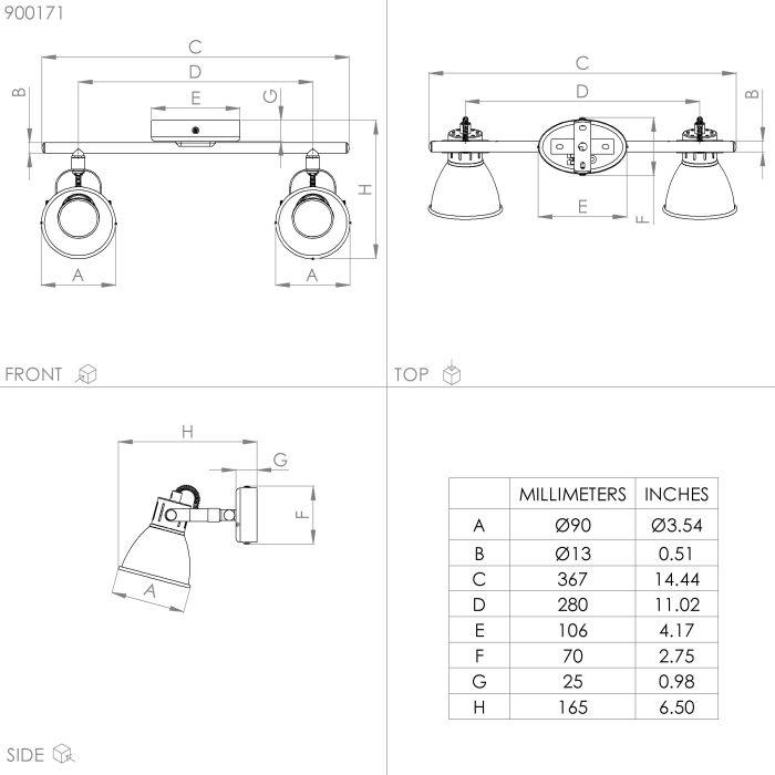 eglo seras brass 2 light bar spotlight kitchen lighting