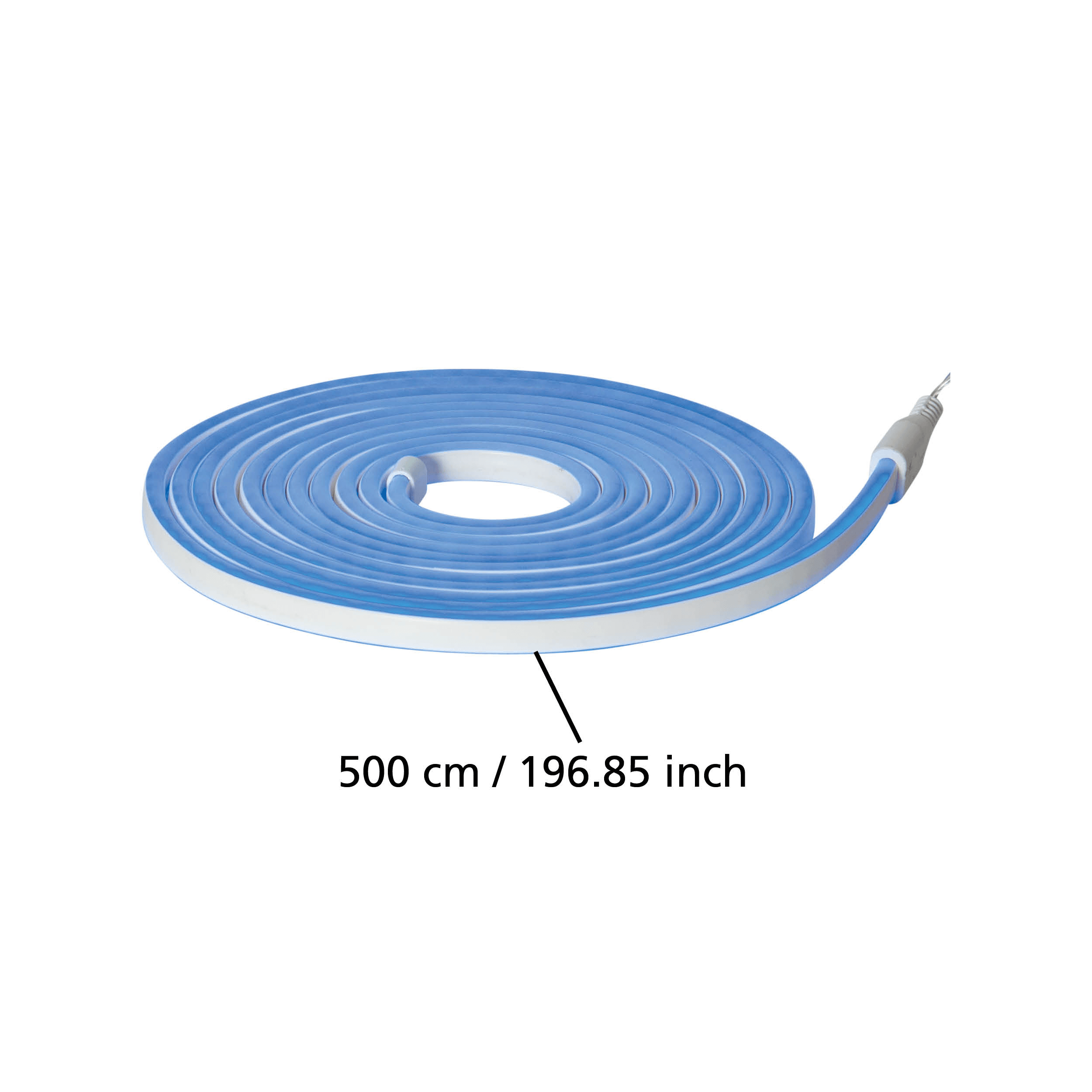 eglo flatneonled blue outdoor strip light ip44 living room close up