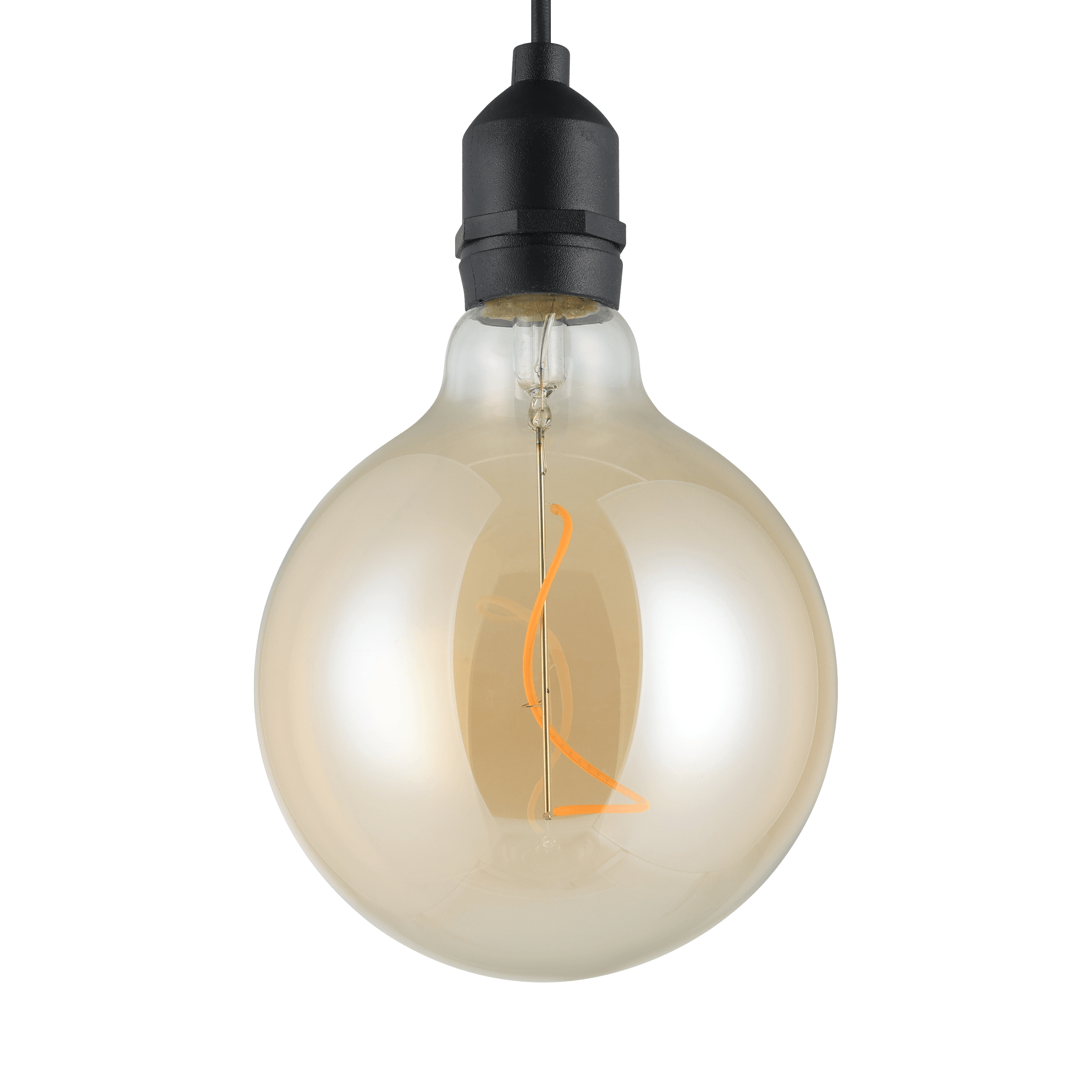 Eglo Vignanello Battery Operated IP44 Black LED Cable Pendant - Amber