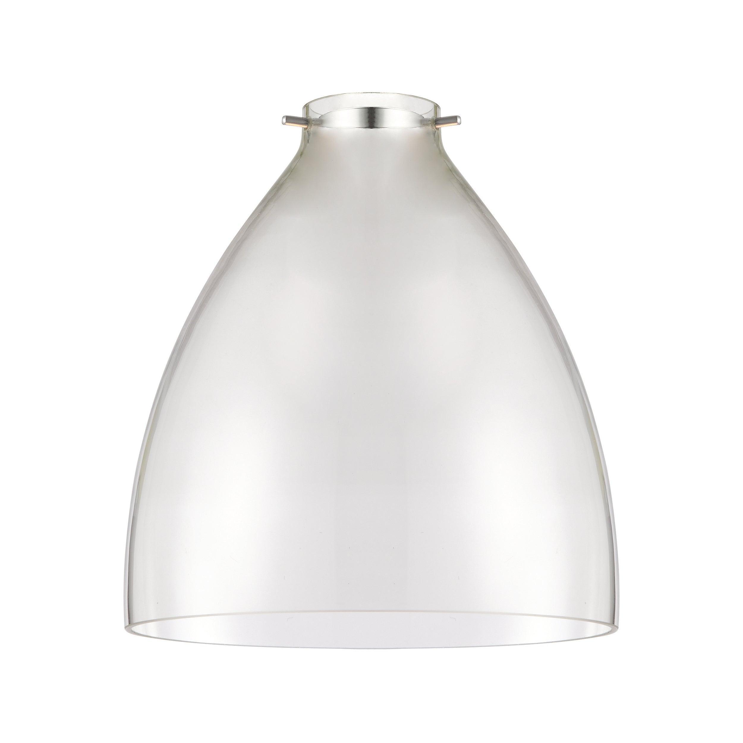 Elstow Glass & Chrome Easy Fit Ceiling Lamp Shade 60874 - glass shade only