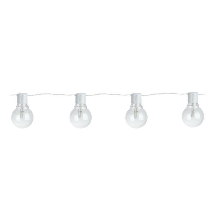 eglo partaj 16 light white clear bulb festoon party set ip44 living room image