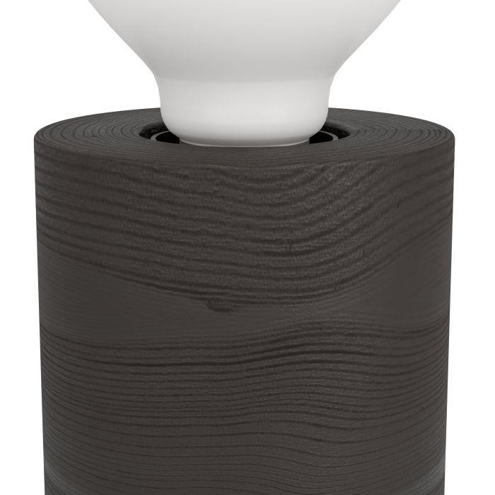 Eglo Turialdo 1 Black Wood Cylinder Table Lamp