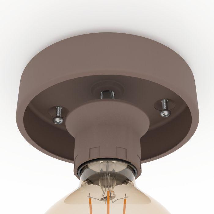 eglo mogano mocha coloured metal flush ceiling light kitchen lighting