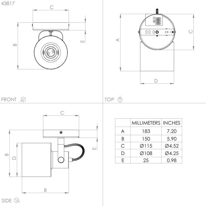 Eglo Southery Gold Wall Spotlight