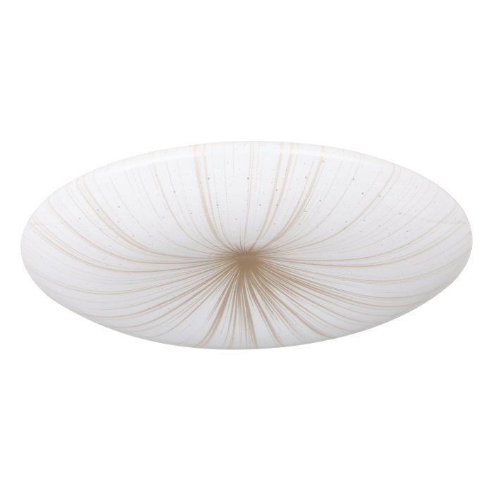 eglo nieves white grey pattern flush led ceiling light 51cm living room image