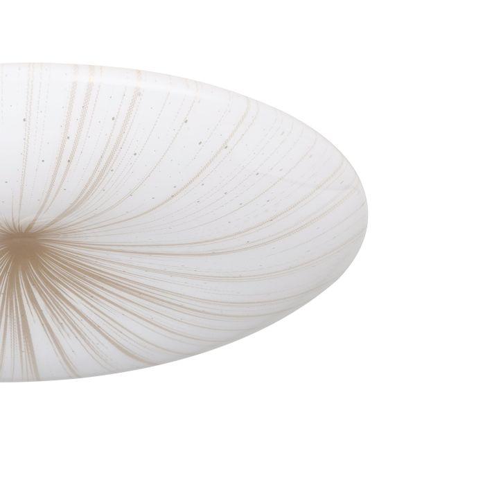 eglo nieves white grey pattern flush led ceiling light 51cm Kitchen Lighting Close Up