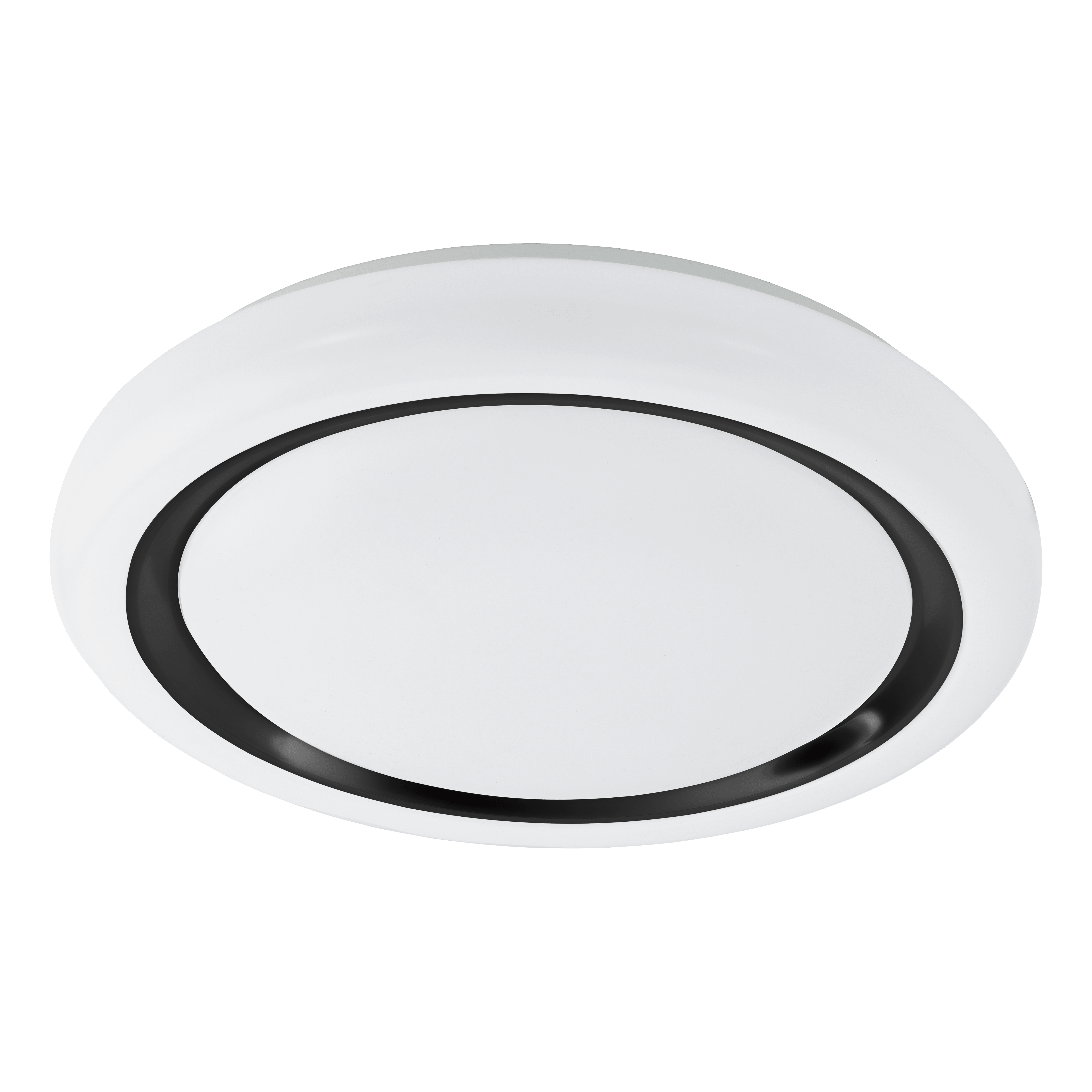 eglo capasso led black white ceiling flush ceiling 48cm living room image