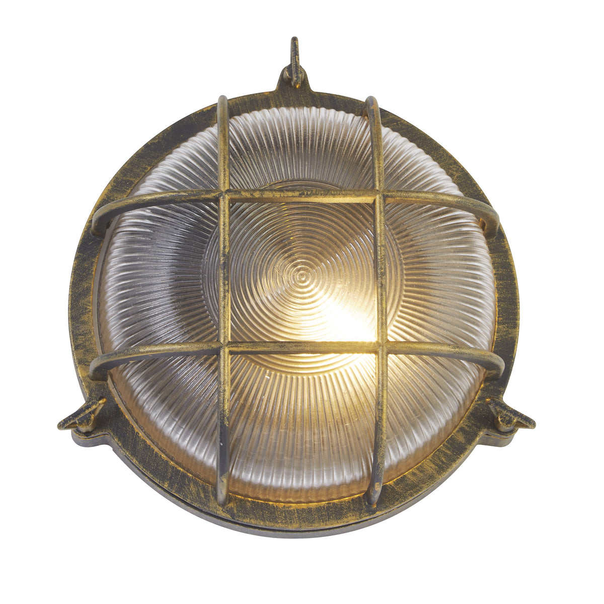 Searchlight Bulkhead Round Gold Outdoor Wall Light-warehouse-180926