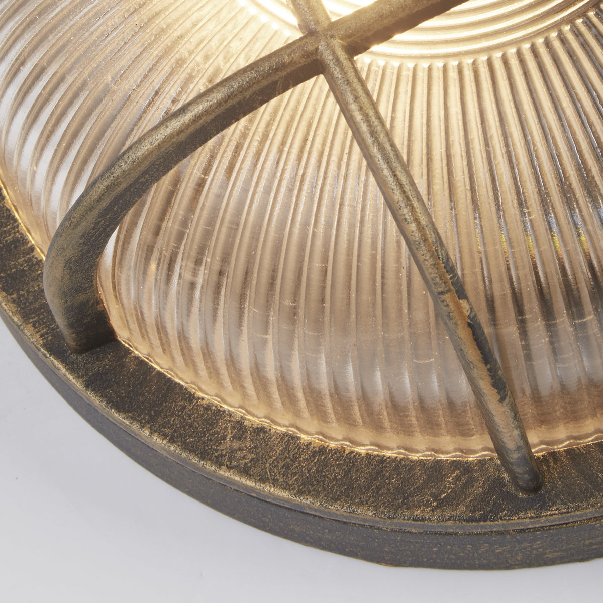 Searchlight Bulkhead Round Gold Outdoor Wall Light-warehouse-180926