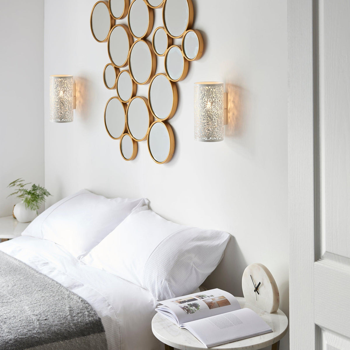 Endon Secret Garden Matt Ivory Wall Light-OB-180926