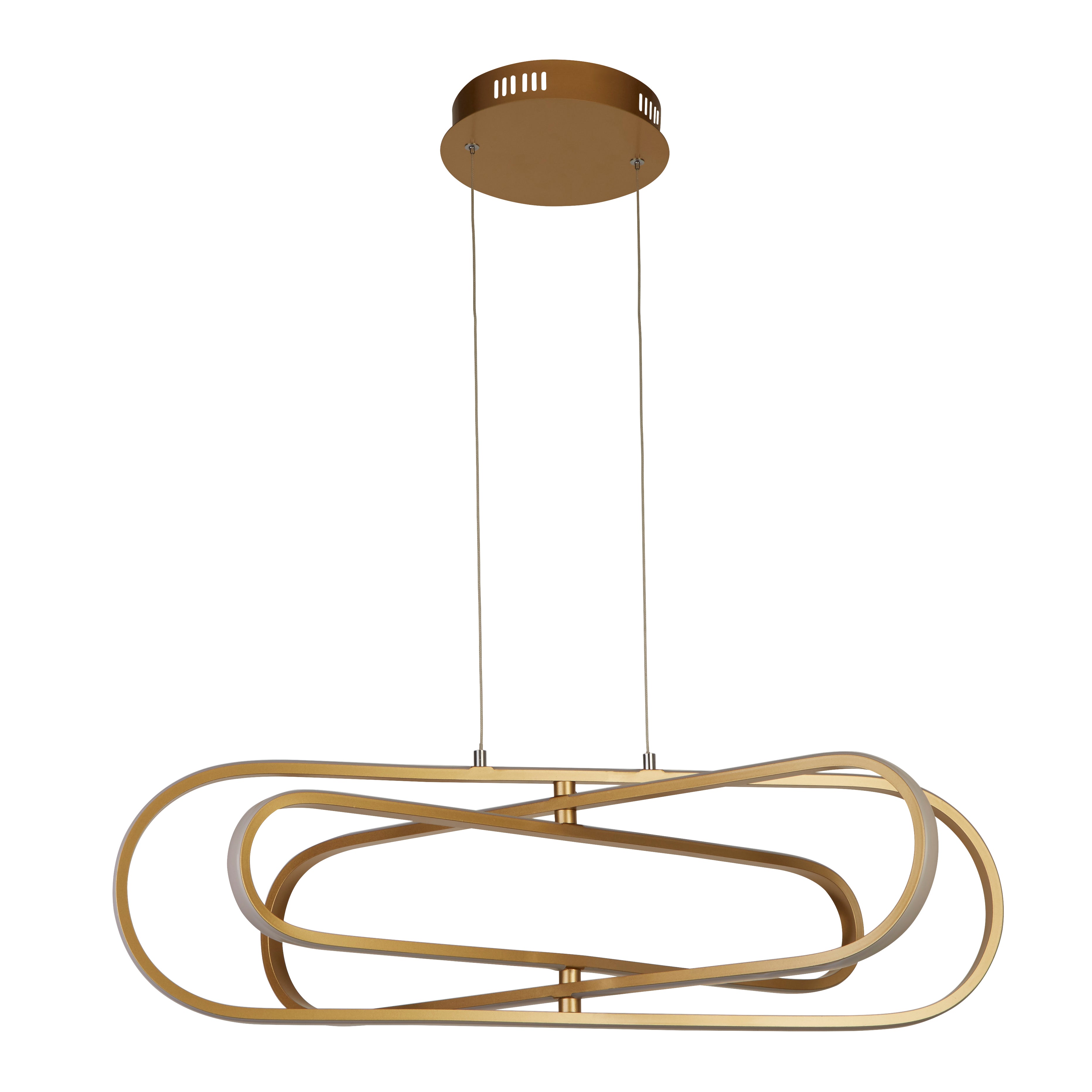 Searchlight Clip Gold LED Modern Pendant