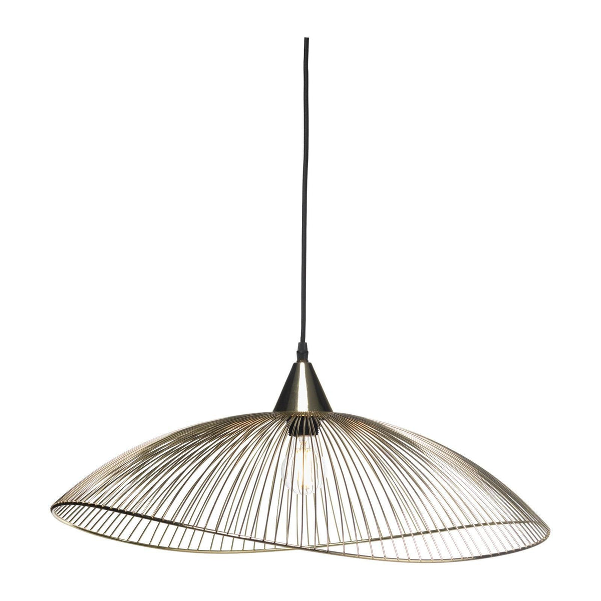 Oaks Lighting Helios Gold Single Ceiling Pendant - 66cm-warehouse-180926