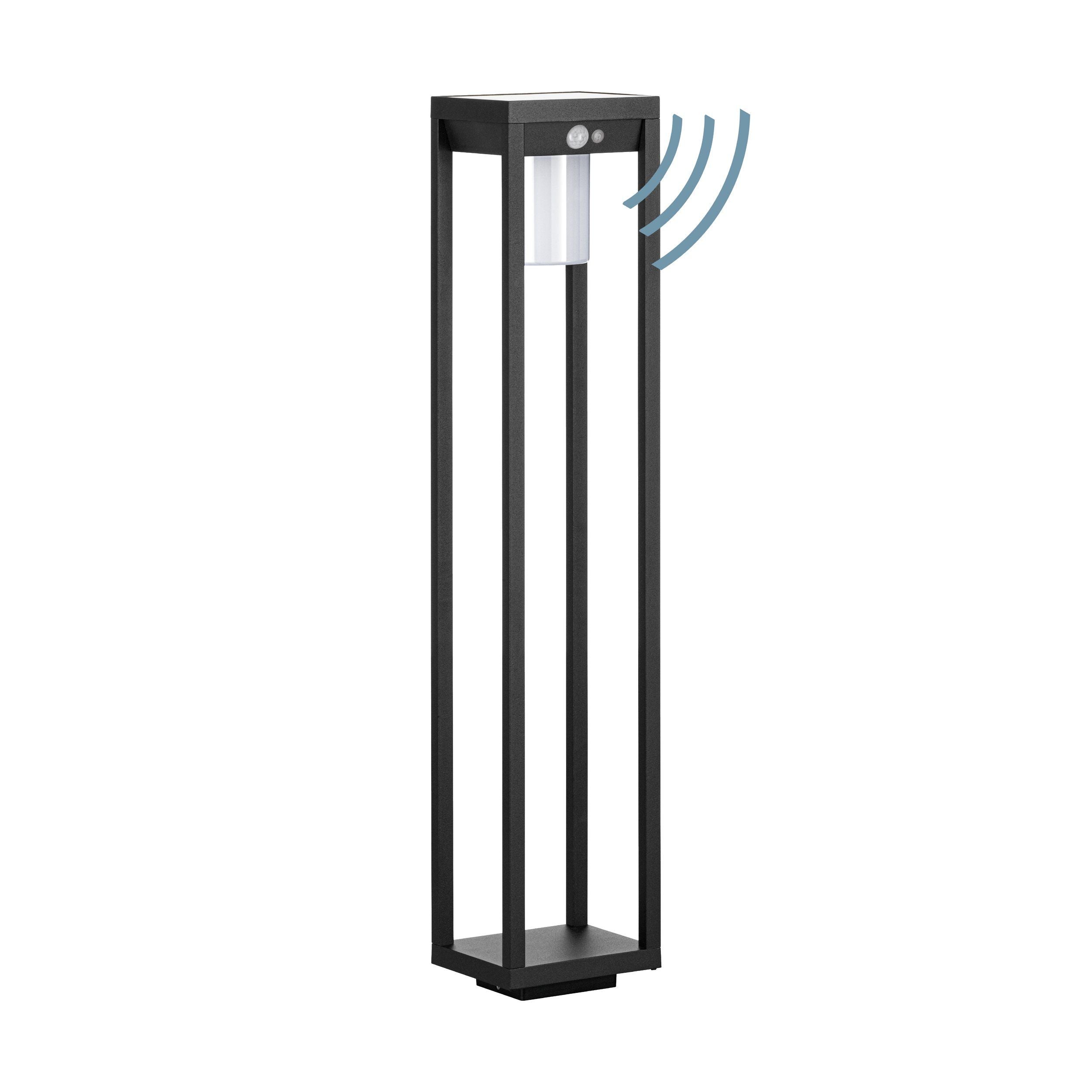 Eglo Martano Solar LED Black Angular IP44 Bollard Light