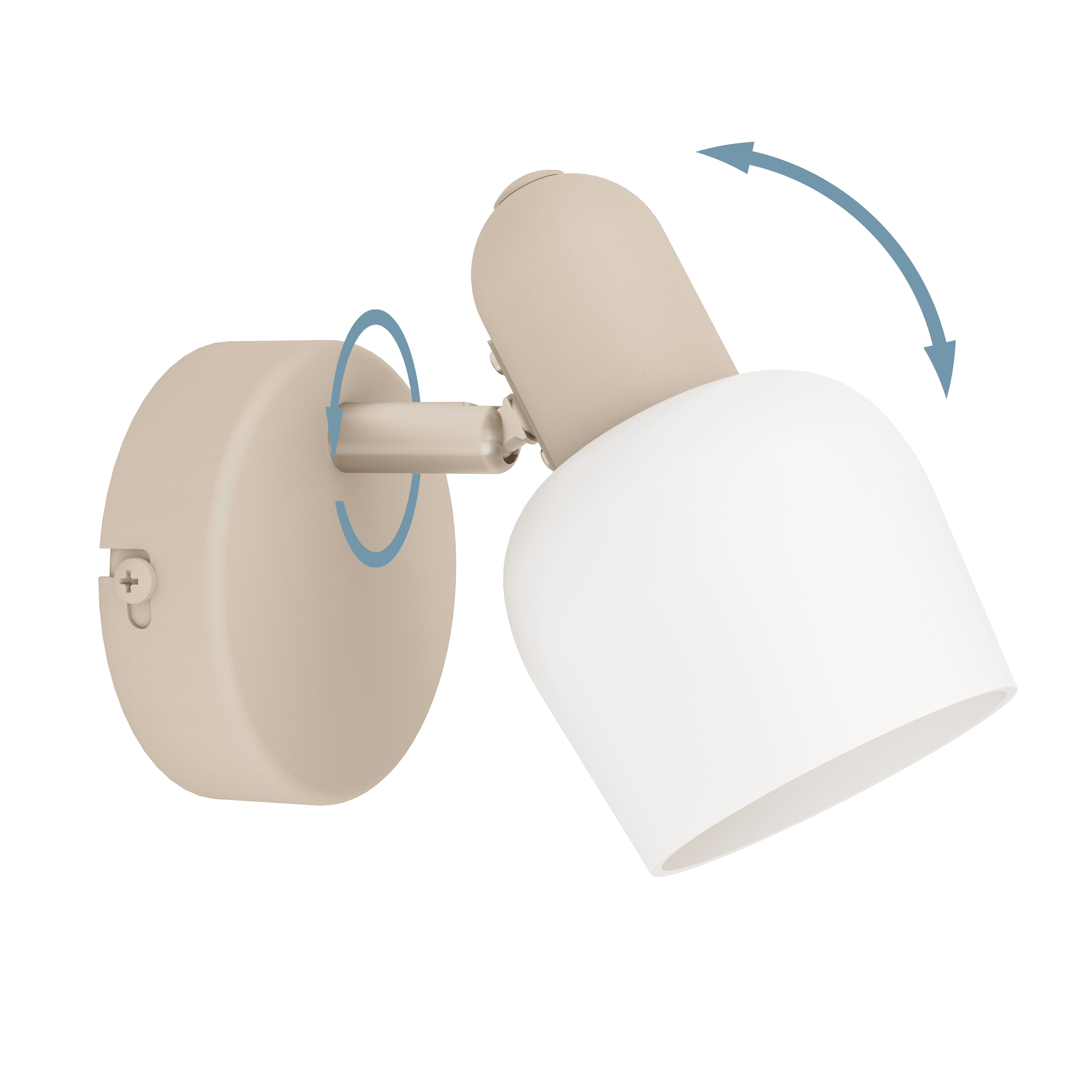 eglo corato sand white glass wall spotlight kitchen lighting