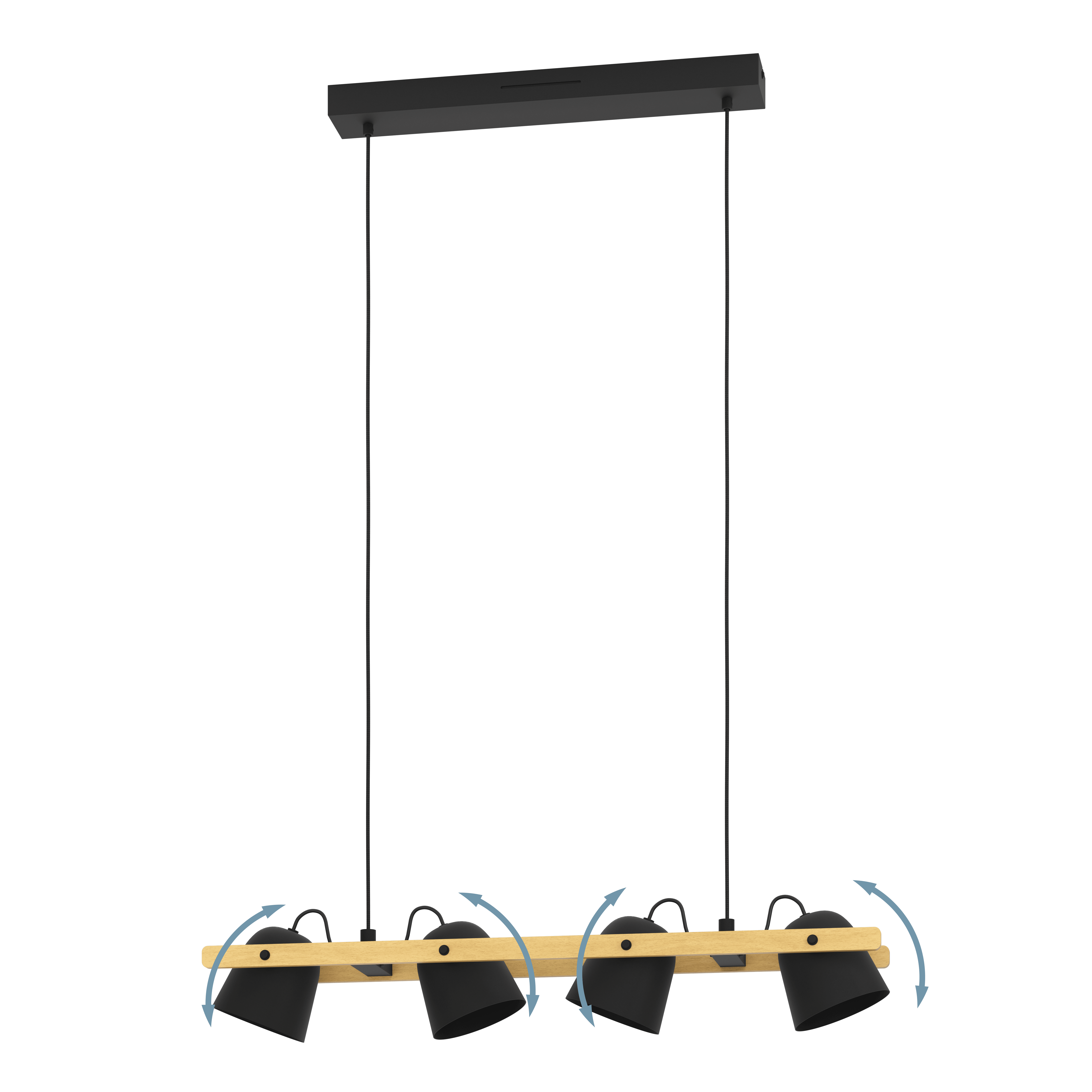 eglo connect hornwood z smart led wood black metal pendant kitchen lighting