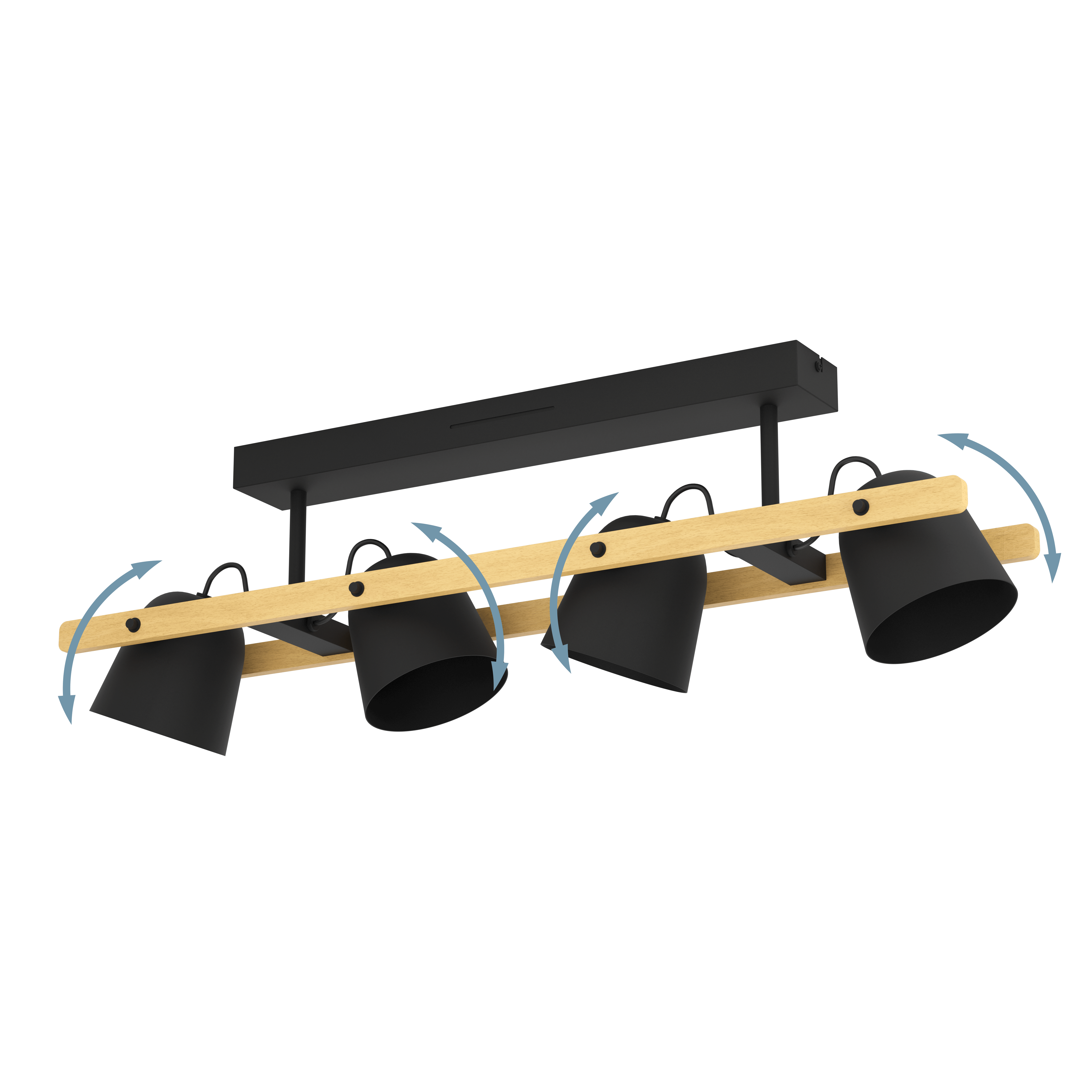 eglo connect hornwood z smart led bar 4 light black wood flush kitchen lighting