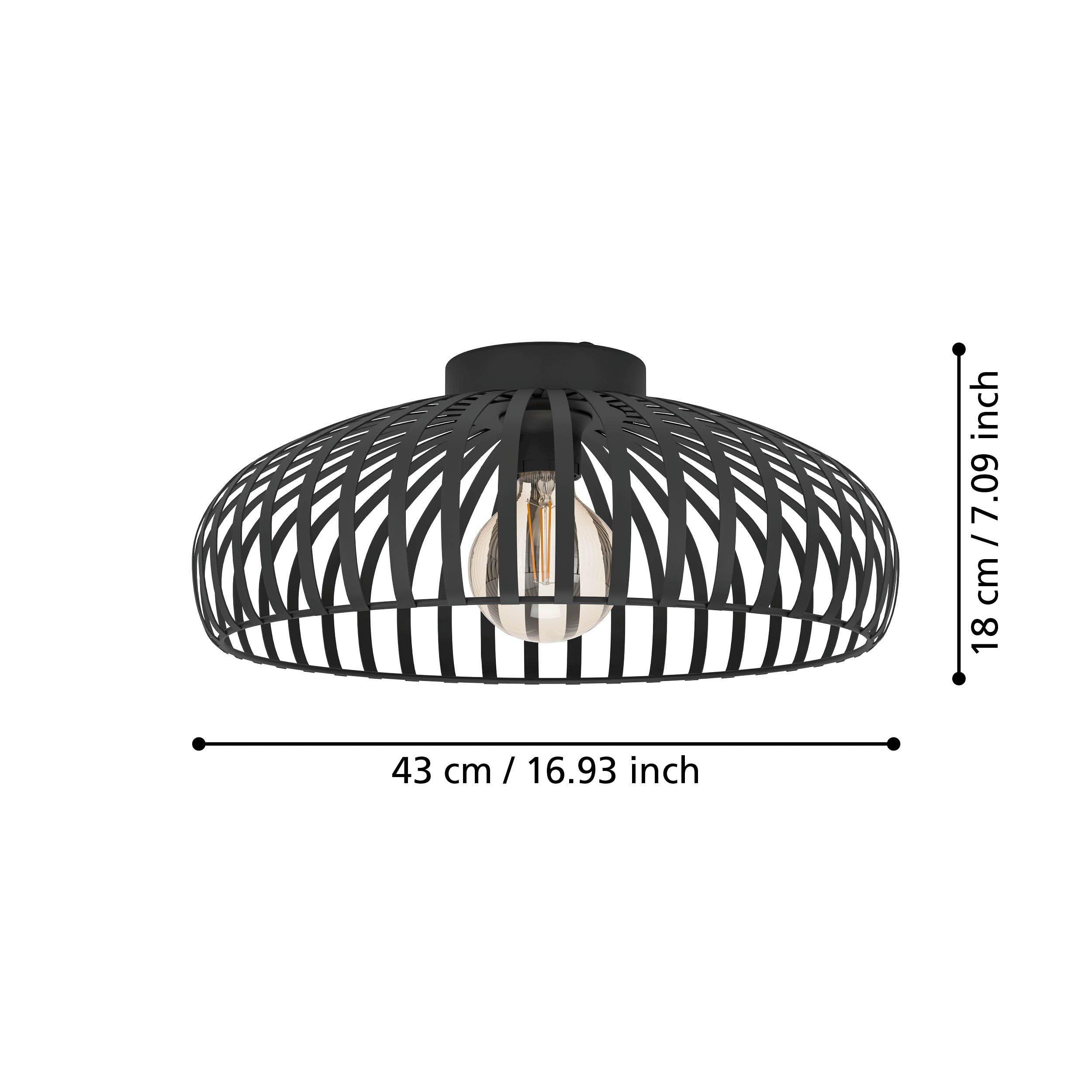 eglo mogano 3 black metal flush ceiling light Kitchen Lighting Close Up