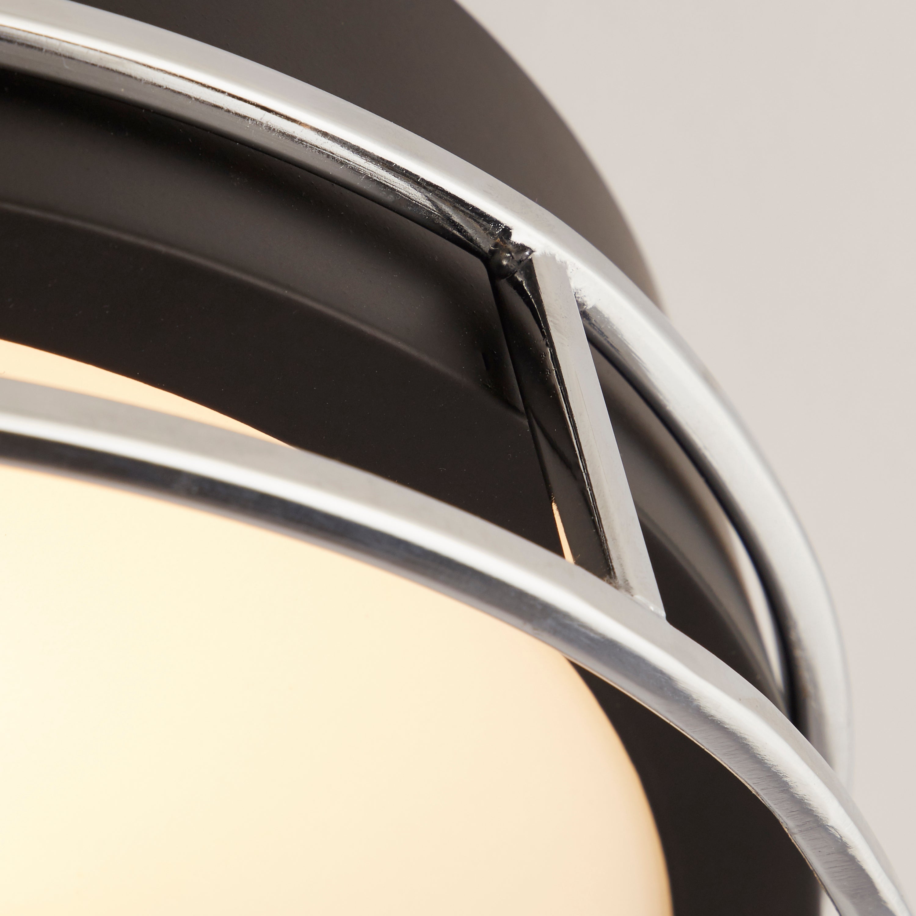 Searchlight Phoenix 2 Light Black & Chrome Flush