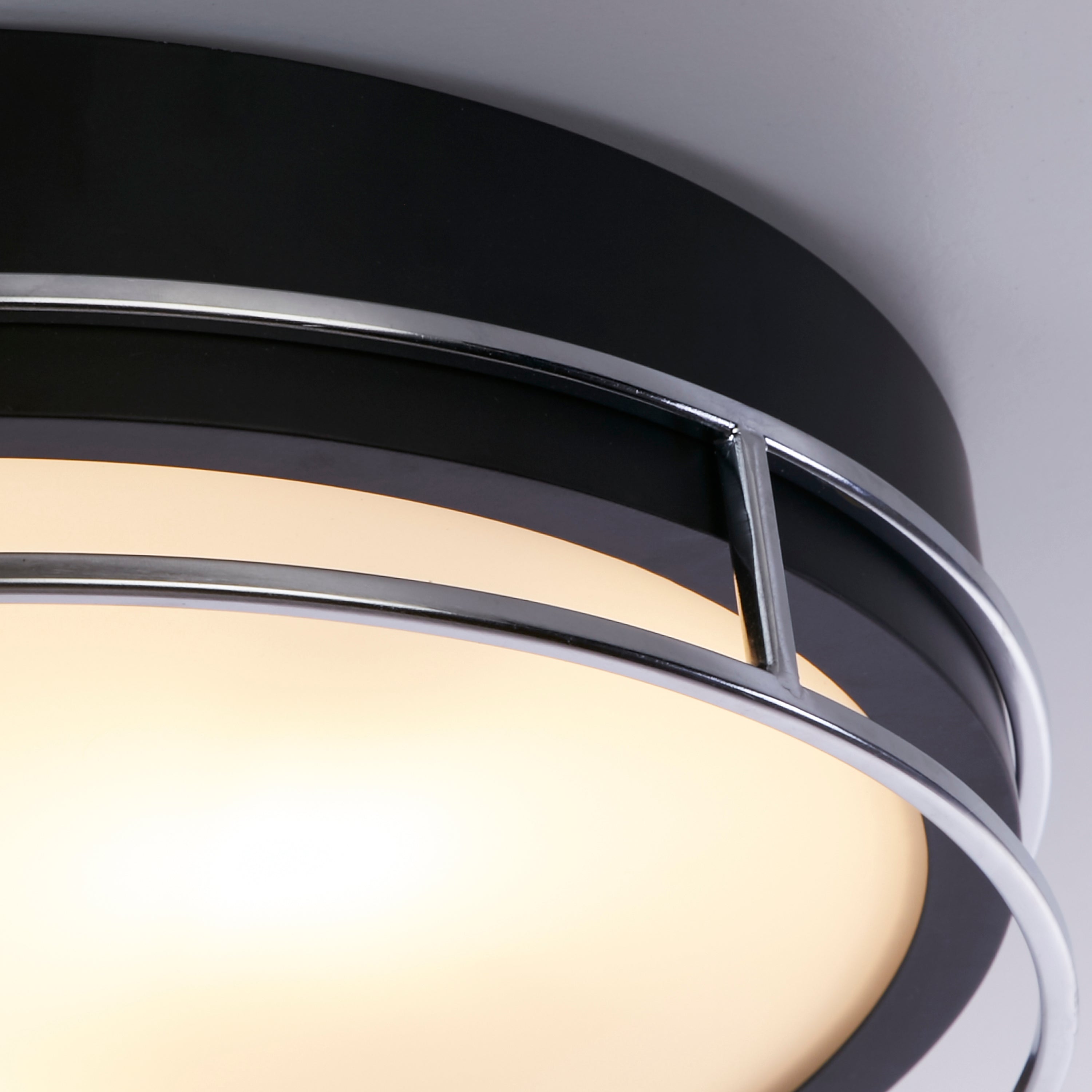 Searchlight Phoenix 3 Light Chrome & Black Flush