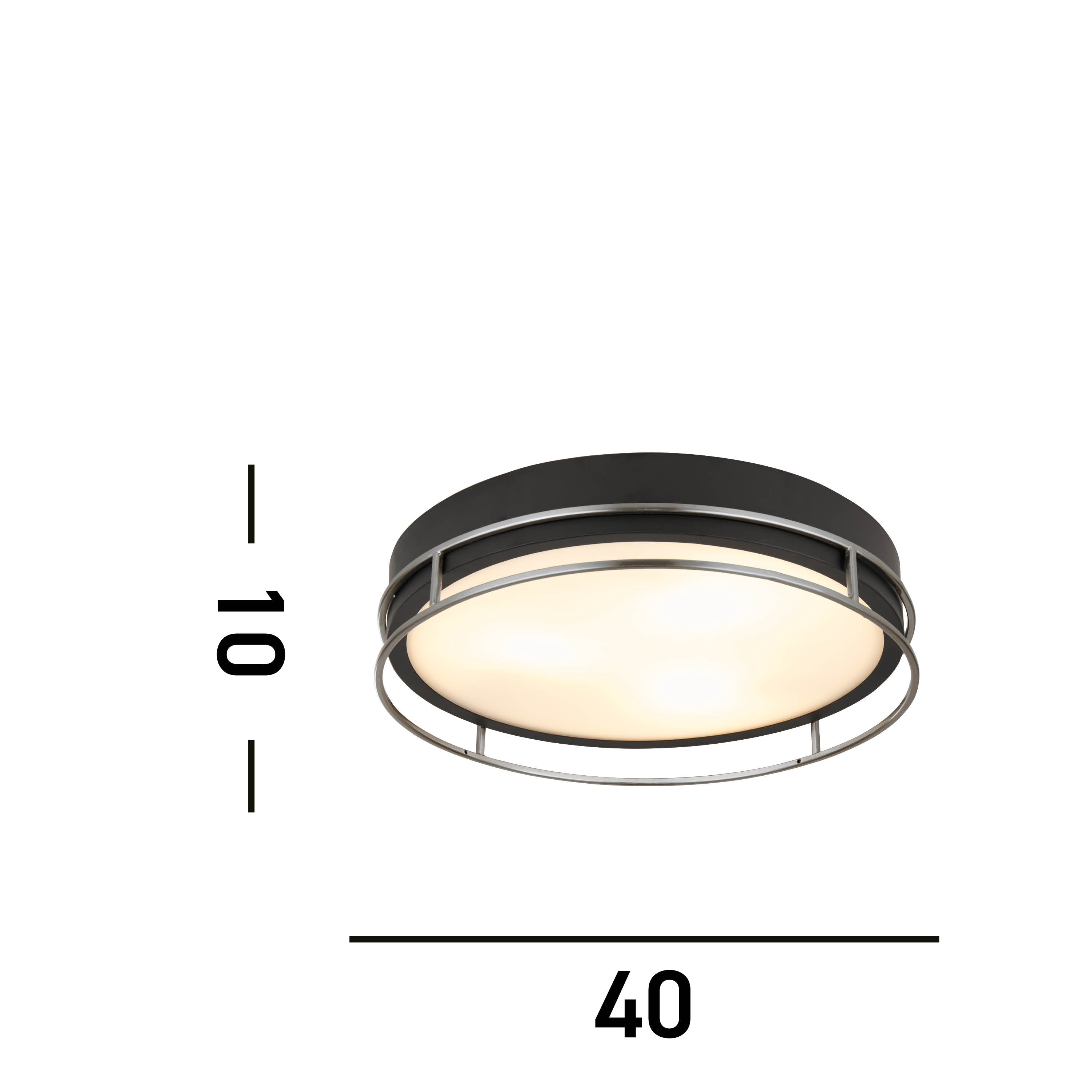 Searchlight Phoenix 3 Light Chrome & Black Flush