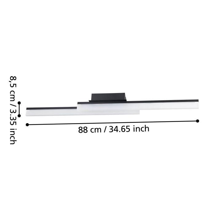eglo palmital black led ip44 bathroom flush ceiling light Kitchen Lighting Close Up