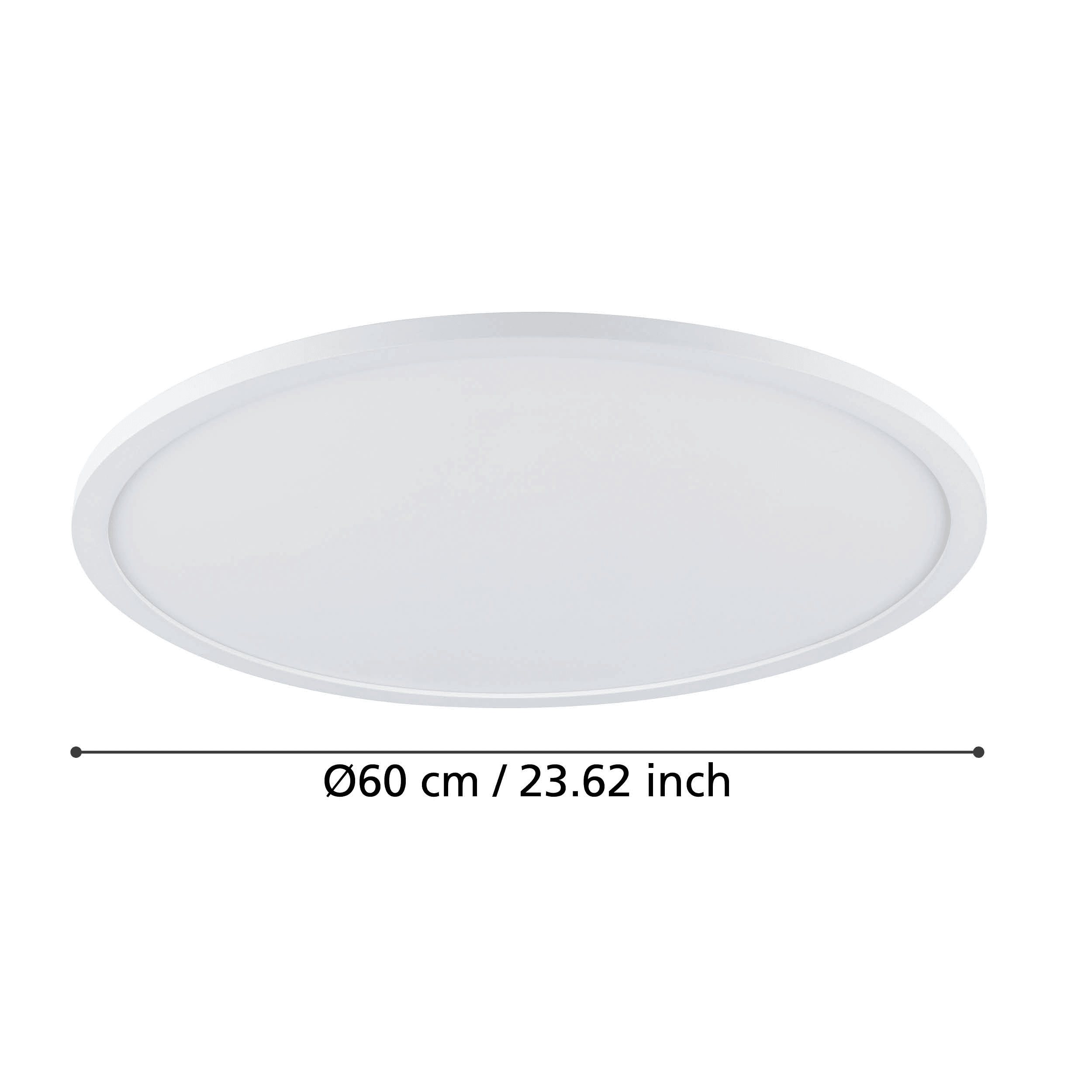 eglo connect sarsina z smart led white round ceiling flush 60cm kitchen lighting