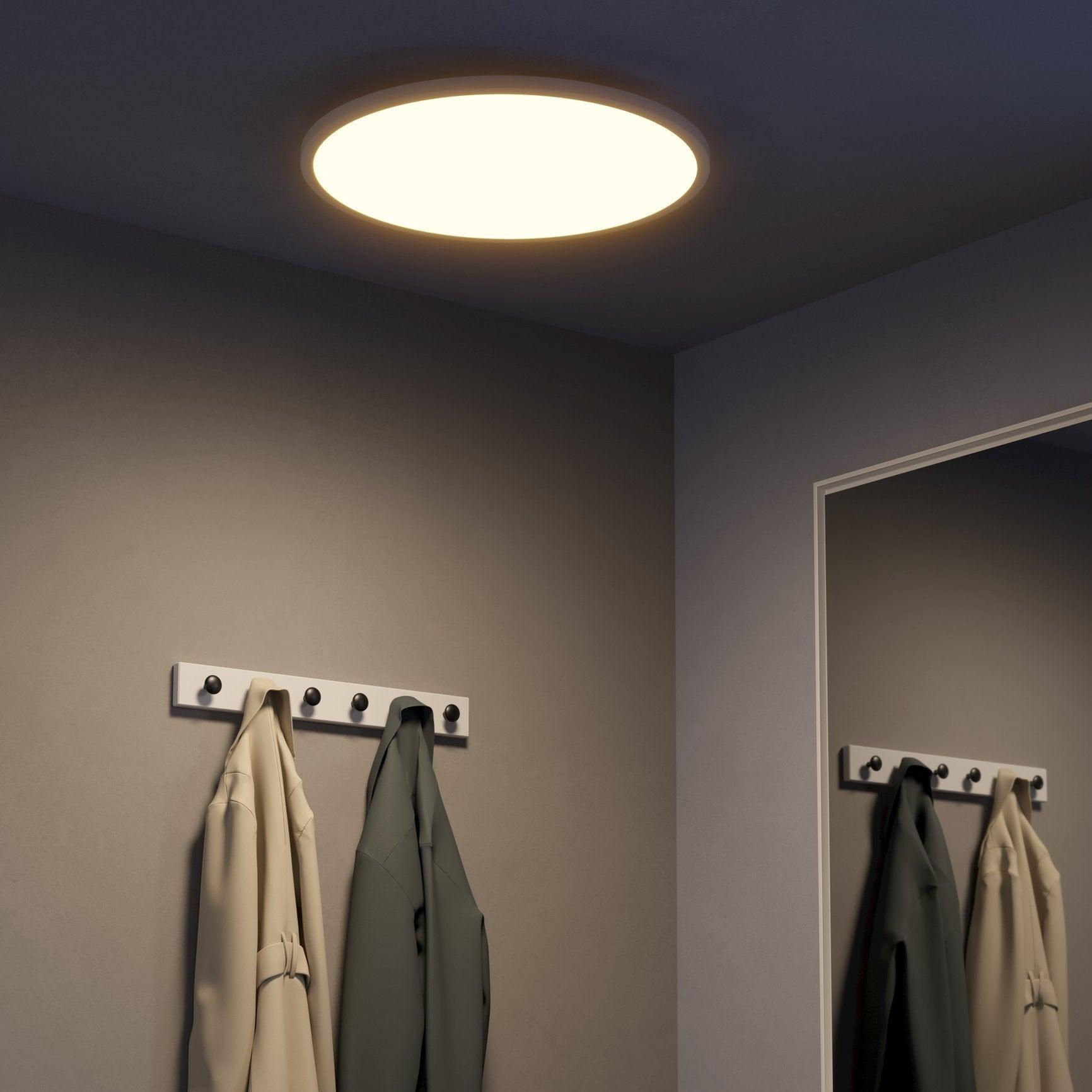 eglo connect sarsina z smart led white round ceiling flush 60cm living room image