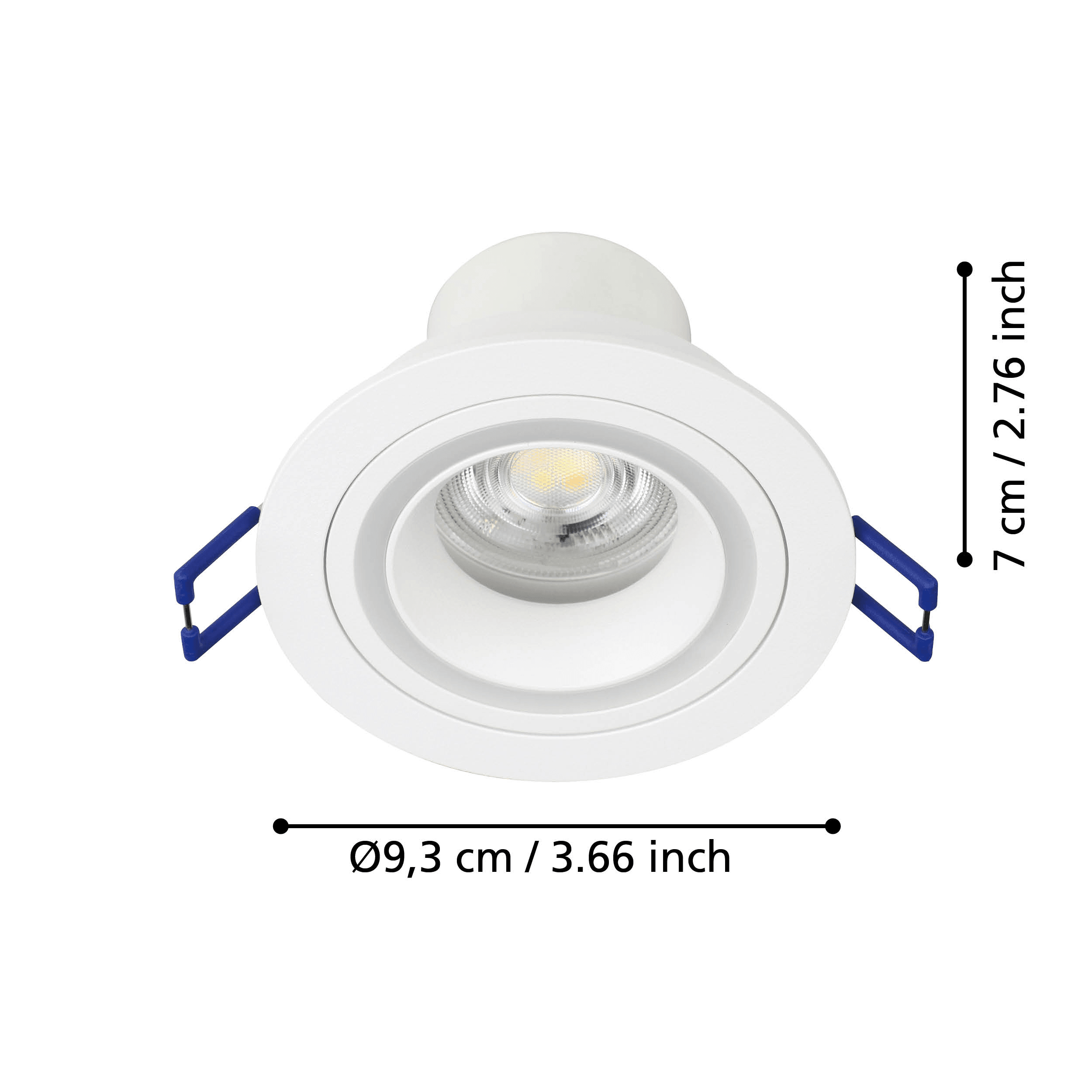 eglo carosso z round white smart led recessed spot light Kitchen Lighting Close Up