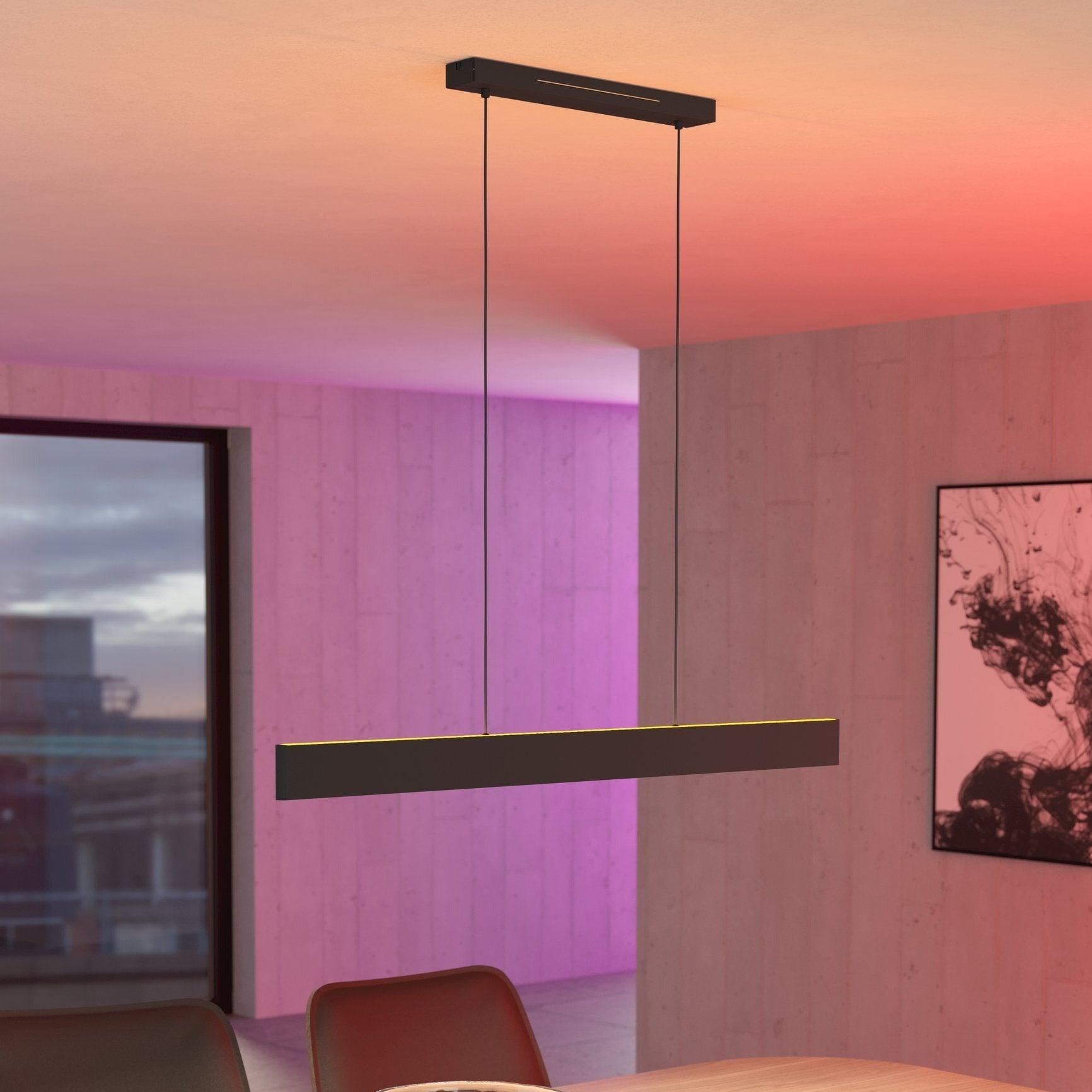 eglo connect andreas z smart led black bar ceiling pendant kitchen lighting