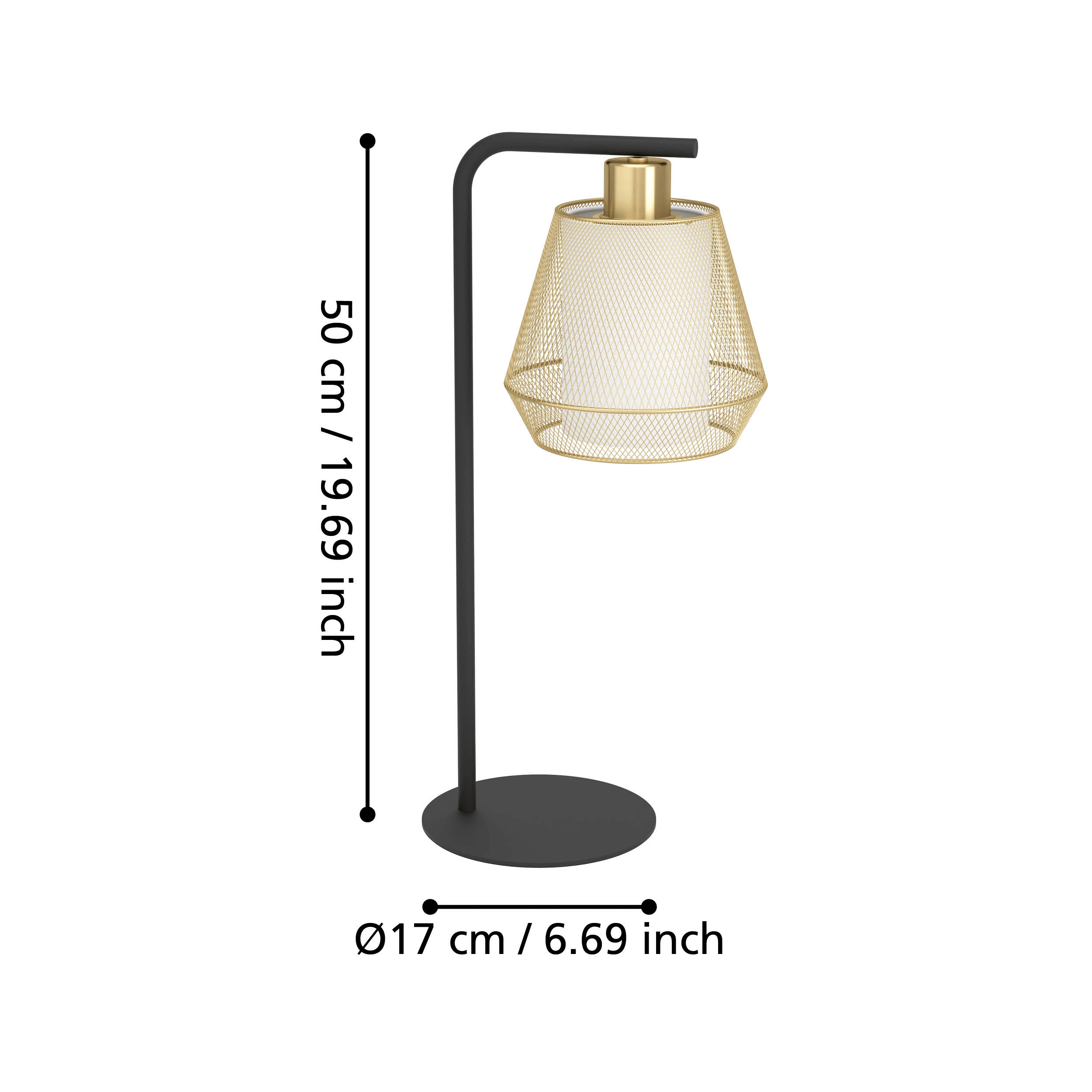 eglo ciudadela black brass wire shade table lamp kitchen lighting