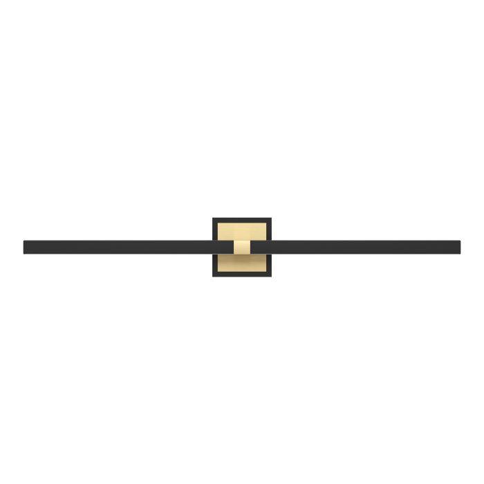 eglo peguera ip44 black brass bathroom led wall light 80cm hallway lighting