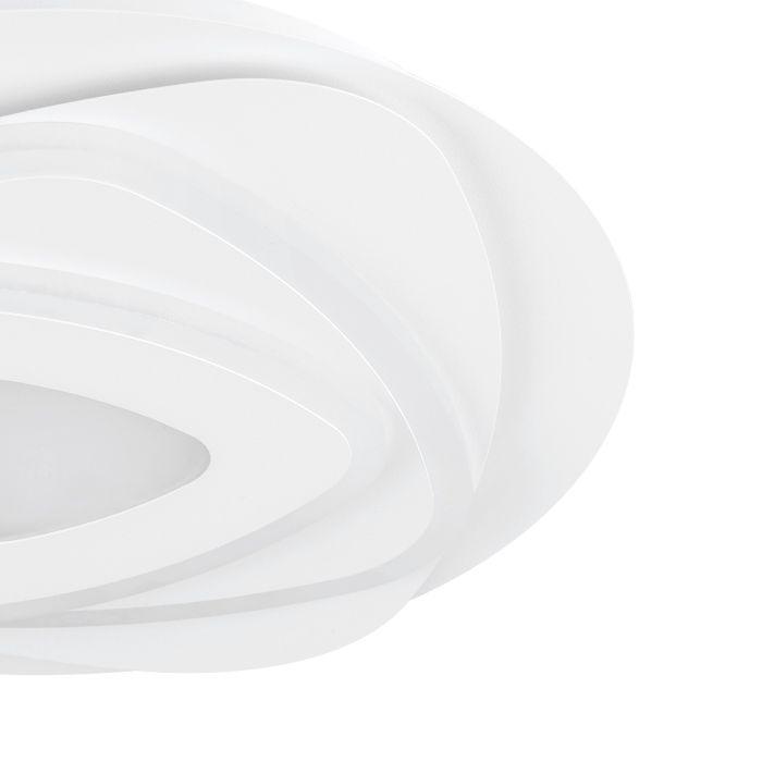 eglo palagiano led white circular satin finish ceiling flush 30cm living room close up