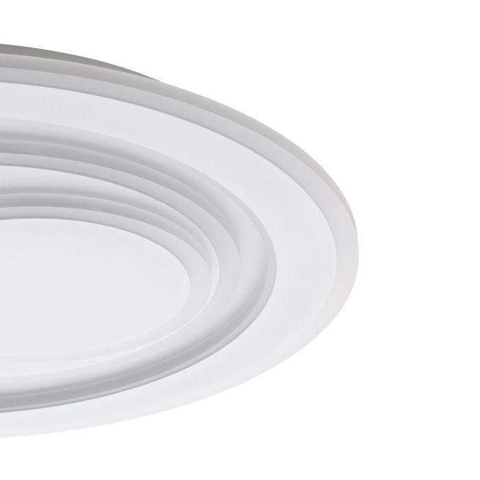 eglo palagiano 1 flush white round led ceiling light 48cm living room close up
