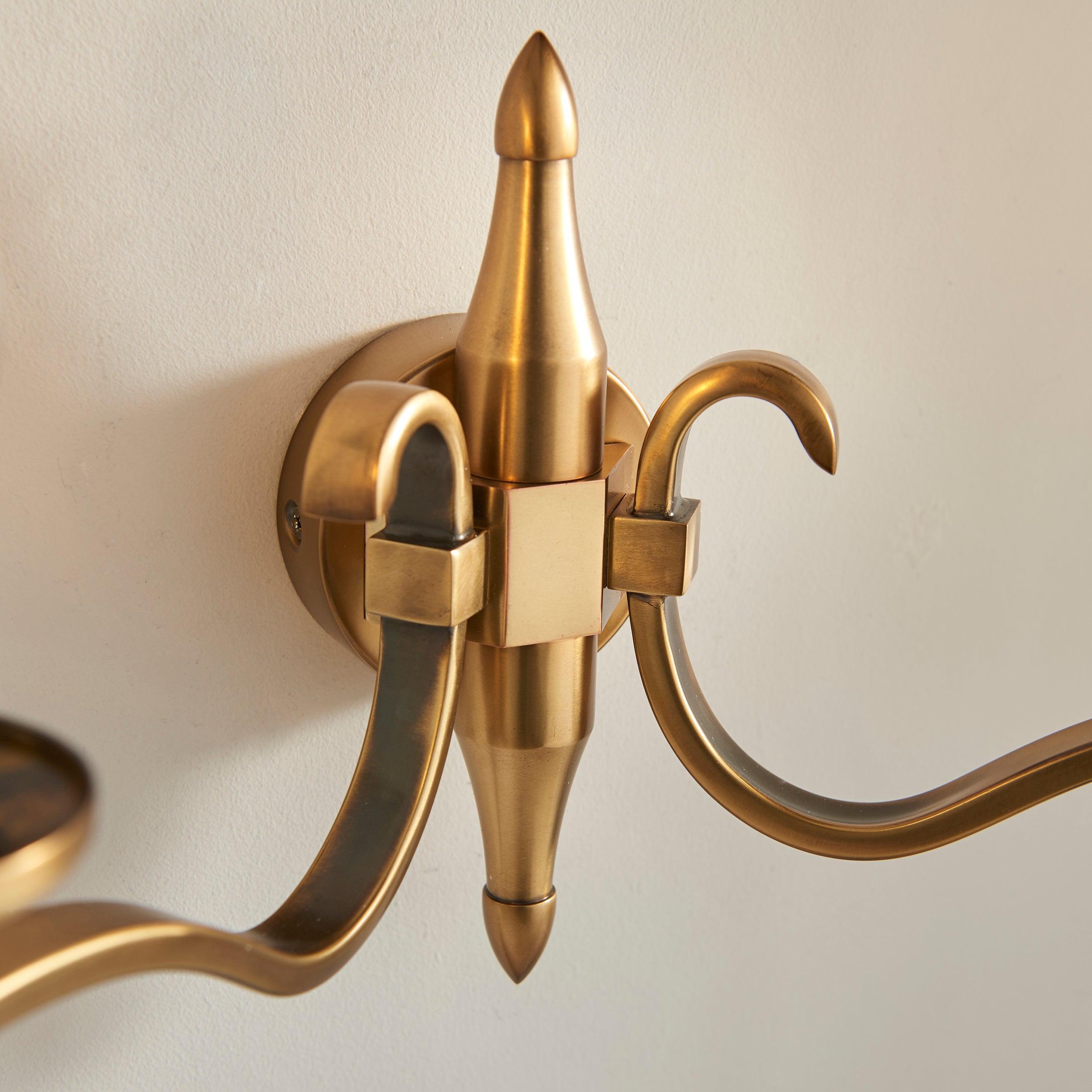 columbia double brass finish wall light gl6 kitchen lighting image