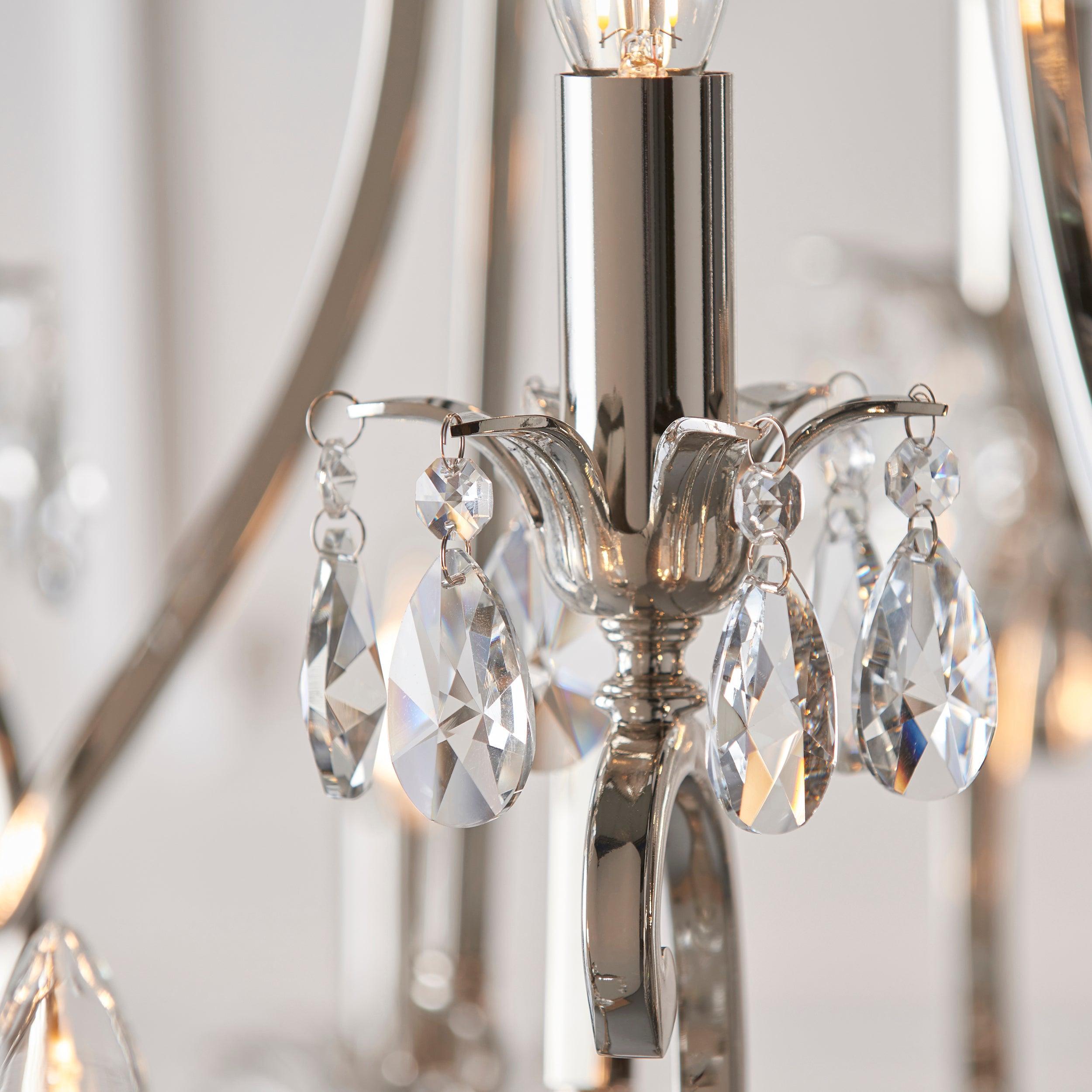 Oksana Polished Nickel Finish 21 Light Chandelier-Interiors 1900-12-Tiffany Lighting Direct