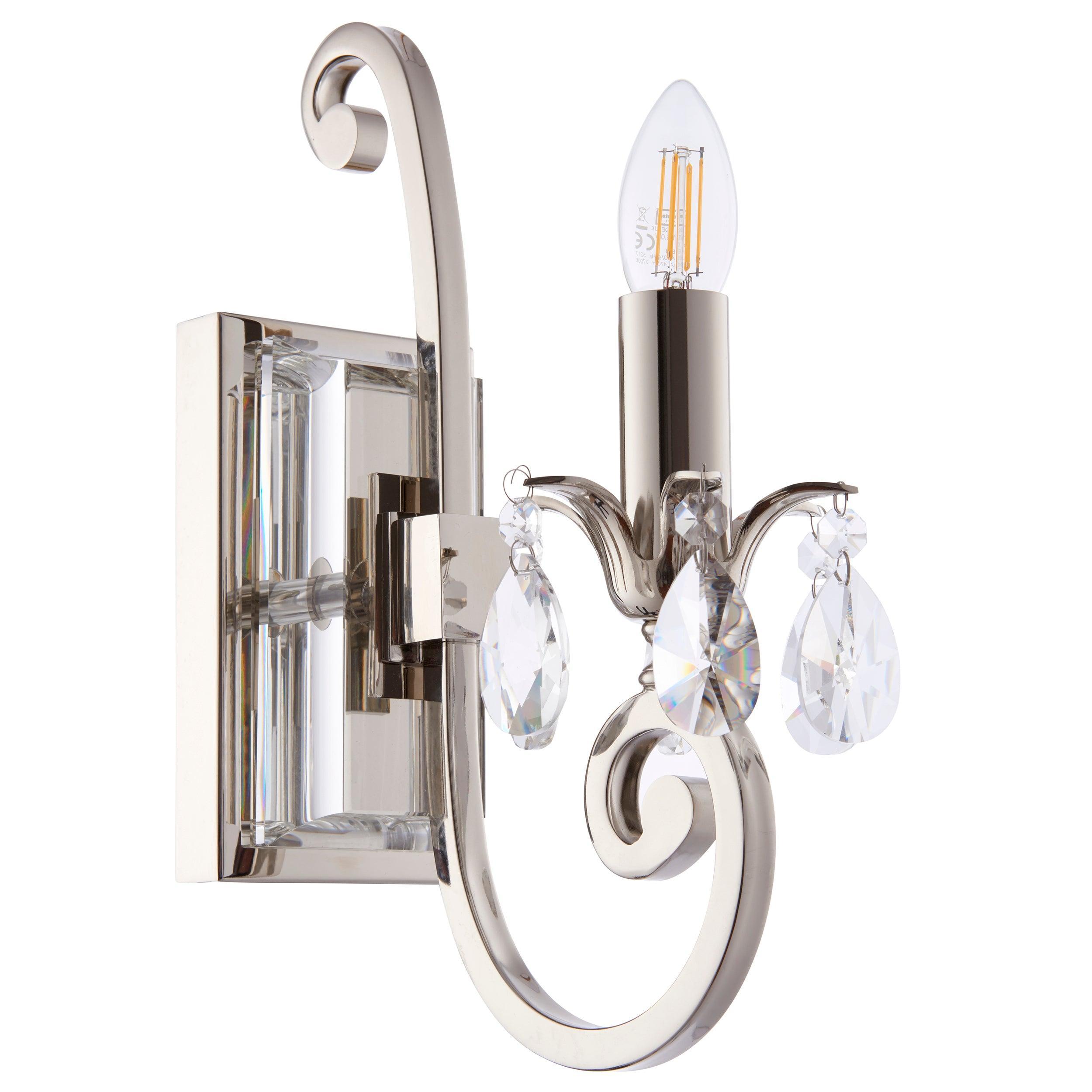 oksana nickel single wall light Hallway Lighting Image