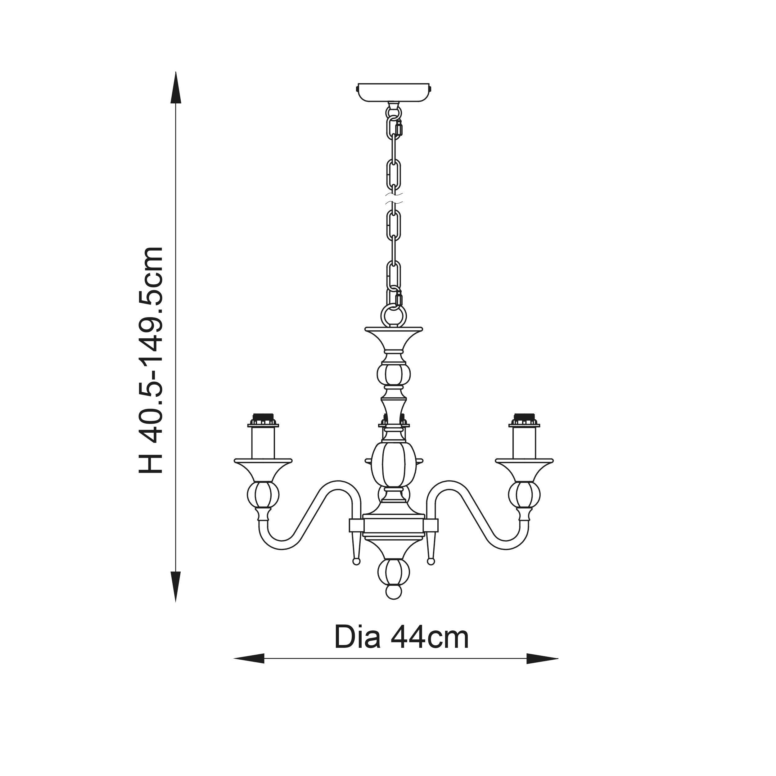 Polina 3 Light Polished Nickel Finish Chandelier-Interiors 1900-3-Tiffany Lighting Direct