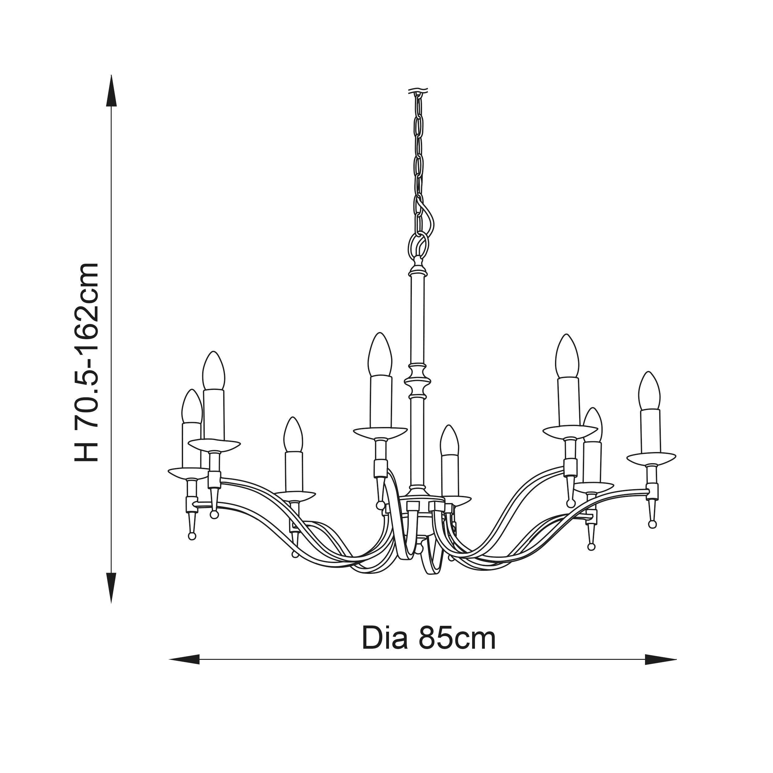 Stanford 8 Light Polished Nickel Finish Chandelier-Interiors 1900-2-Tiffany Lighting Direct