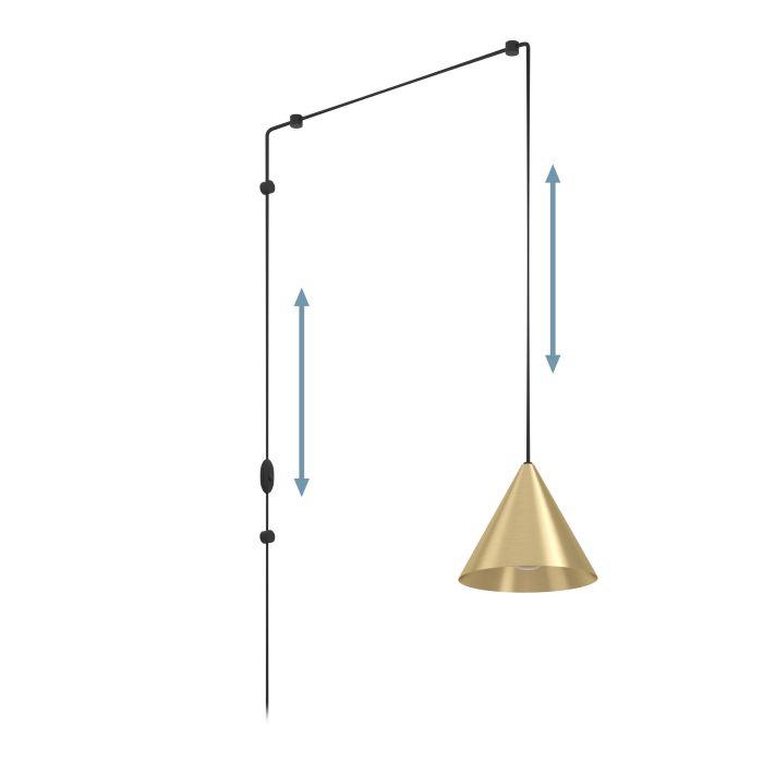 eglo narices brass conical ceiling pendant kitchen lighting