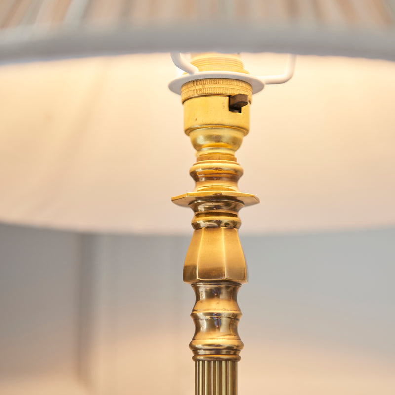 Asquith Solid Brass Table Lamp With Beige Shade
