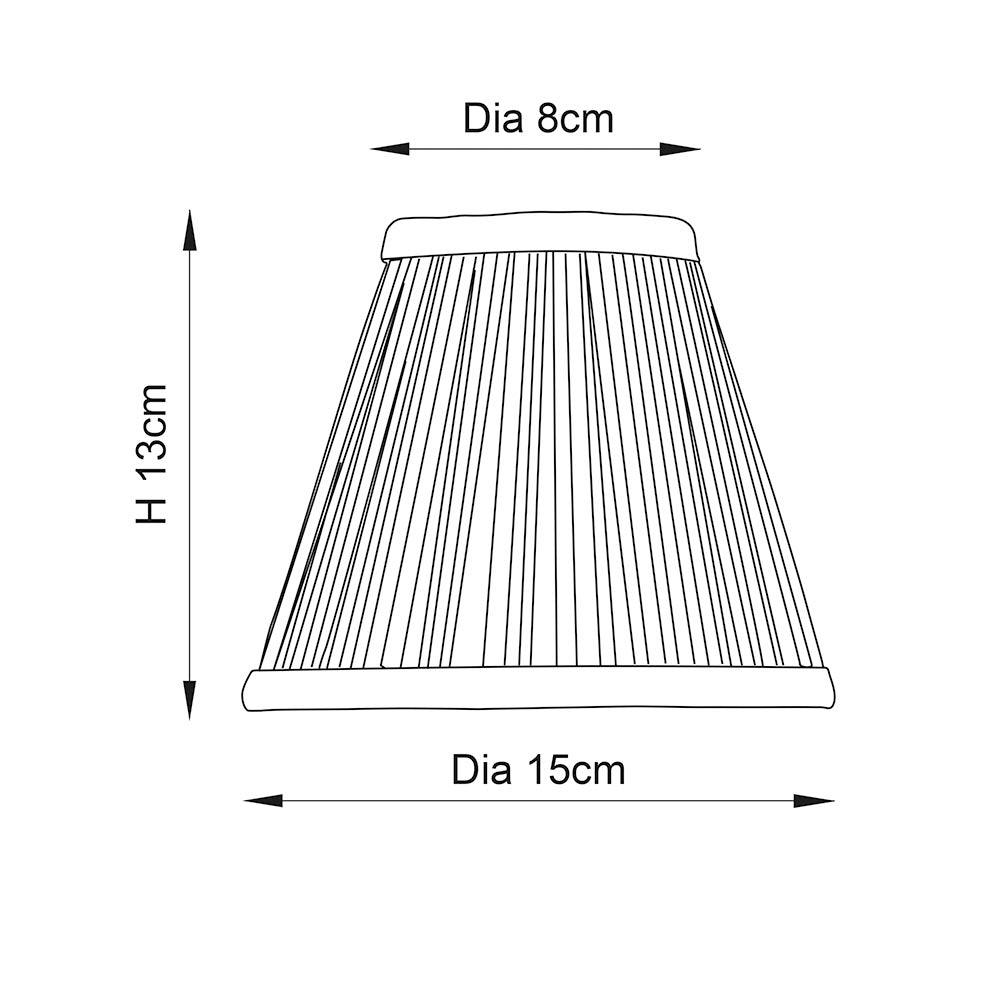 Interiors 1900 Stanford Kemp 6" Small Pleated Shade-WAREHOUSE-40-200326